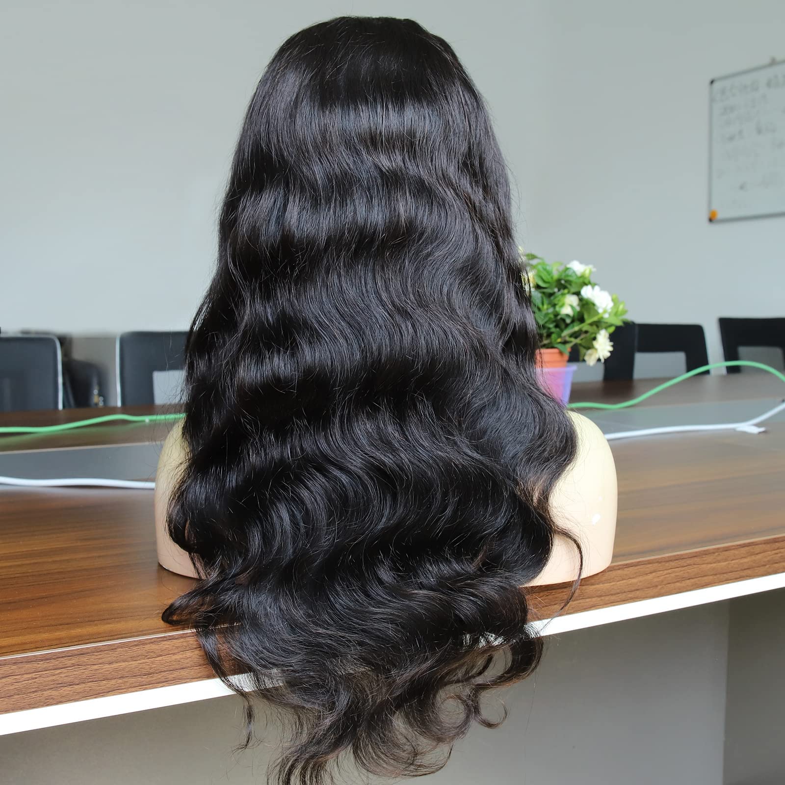Beeos 0.1Mm Ultra-Thin 5X5 Skinlike Real Hd Lace Closure Wig,180% Density Pre-Plucked Bleached Knots Natural Hairline Body Wave