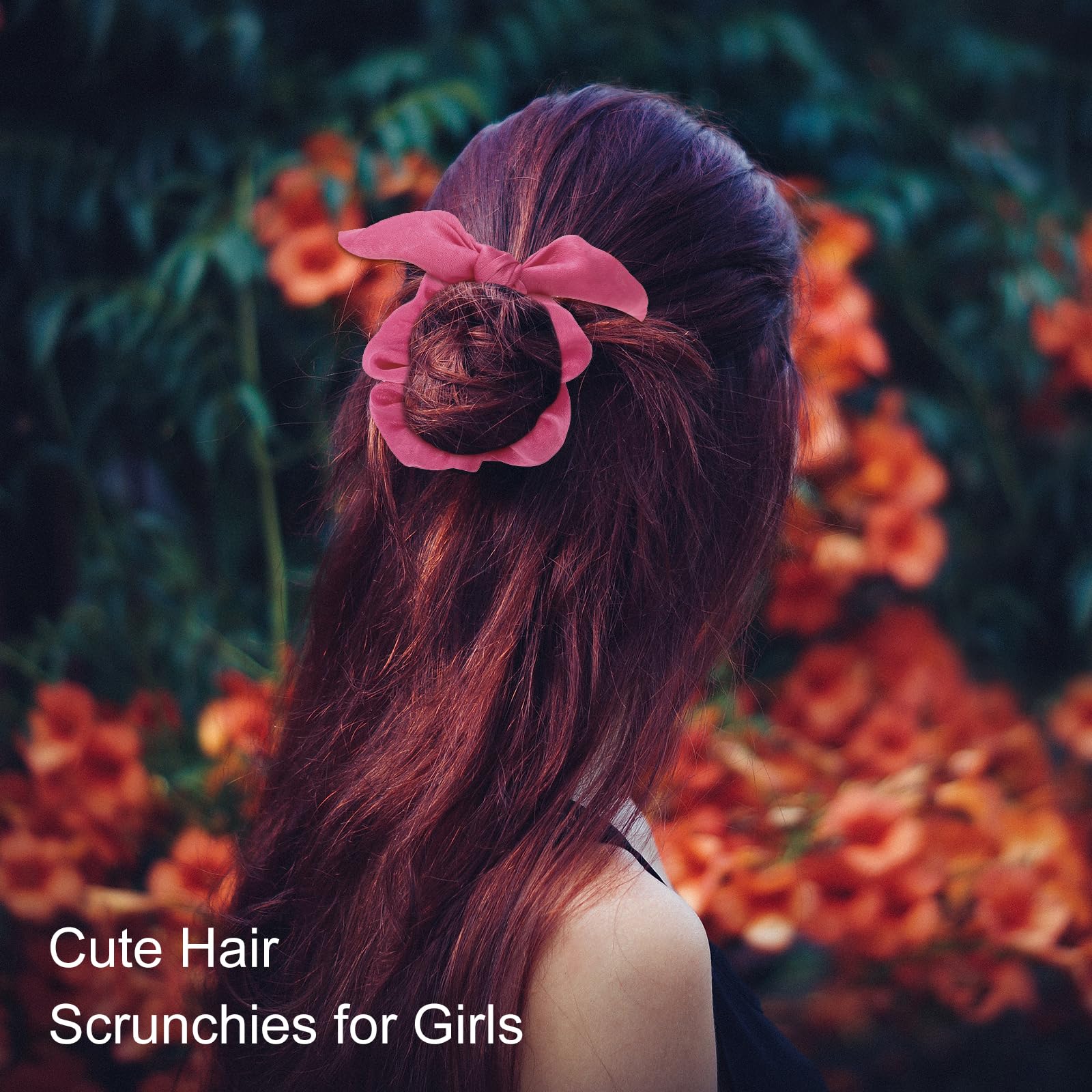 Ondder Hair Scrunchies: Cute Ribbon Bow Elastic Hair Bands & Ponytail Holders For Women And Girls
