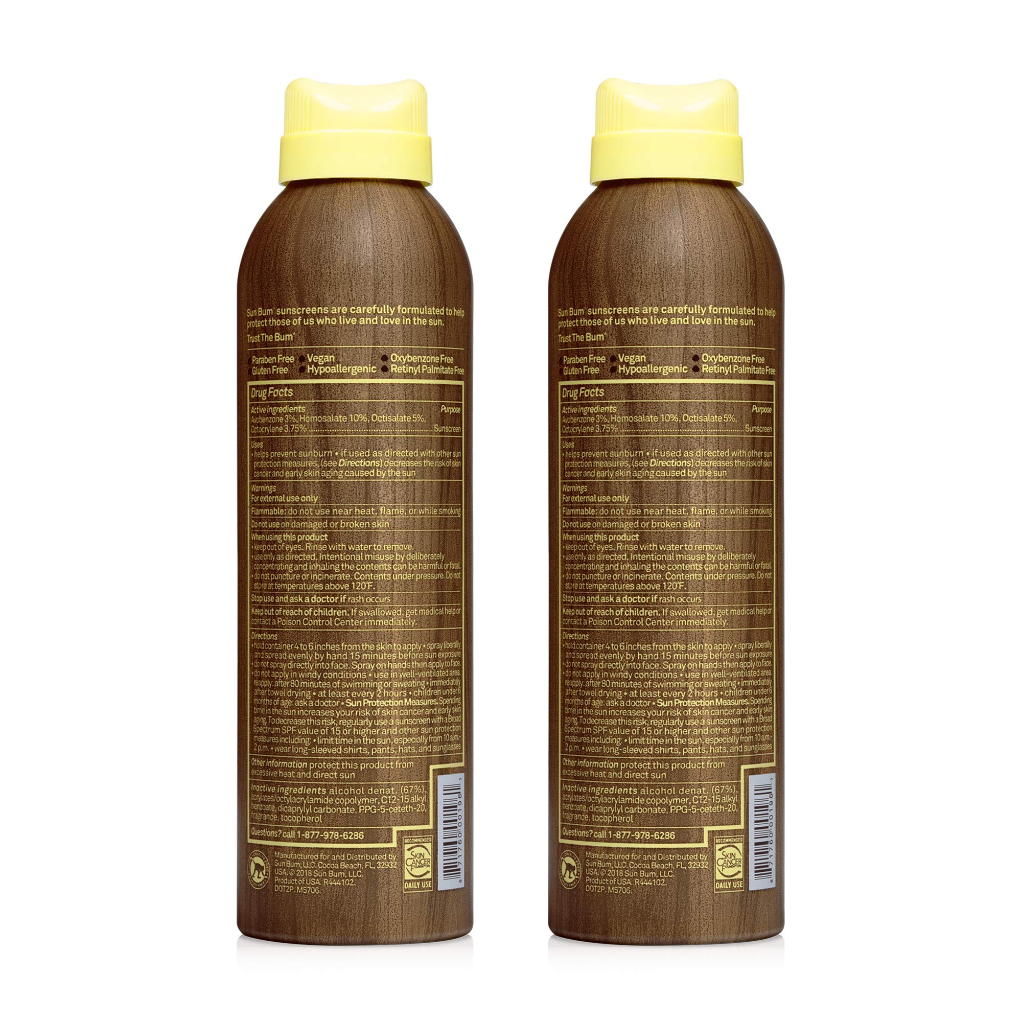 Sun Bum Sun Bum Original Spf 30 Sunscreen Spray Vegan And Reef Friendly (Octinoxate & Oxybenzone Free) Broad Spectrum Moisturizi
