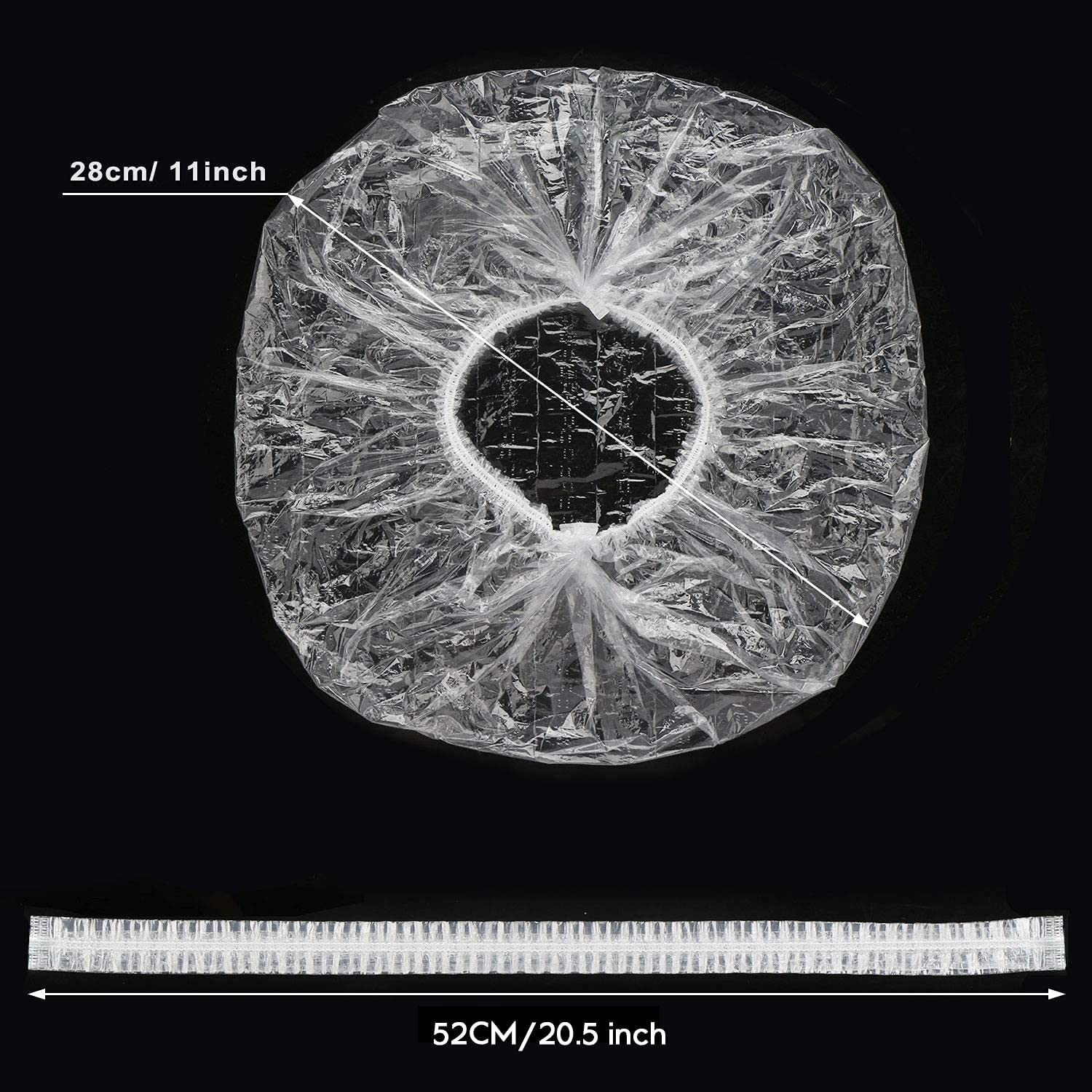 100Ps Disposable Shower Caps, Plastic Clear Shower Caps, Lengthening And Thickening Hair Caps For Hair Dyeing Assistance, Hotel