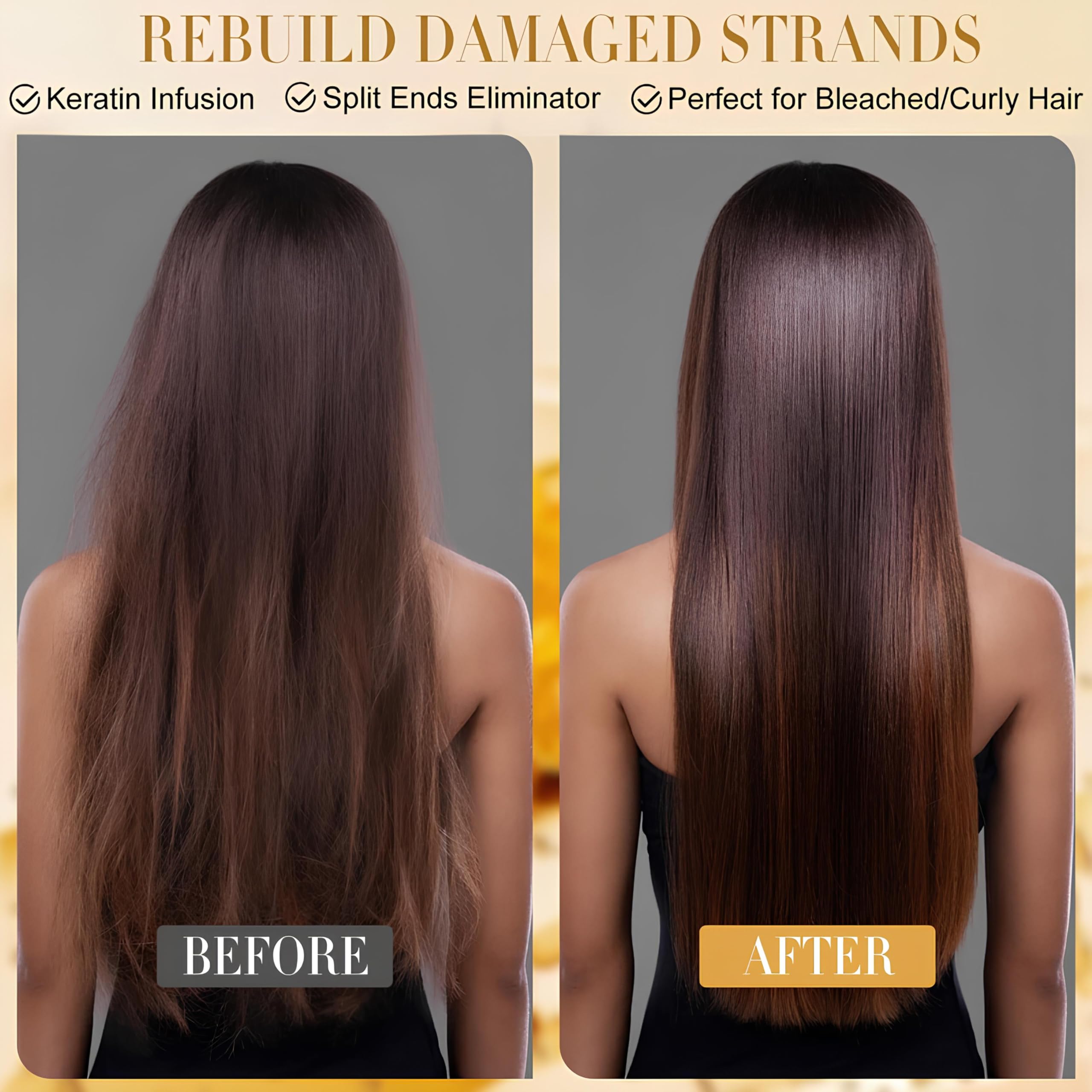 Naixio 100% Pure Batana Oil for Hair Growth & Repair | Keratin-Infused Treatment to Reduce Frizz, Split Ends & Heat Damage | Wit