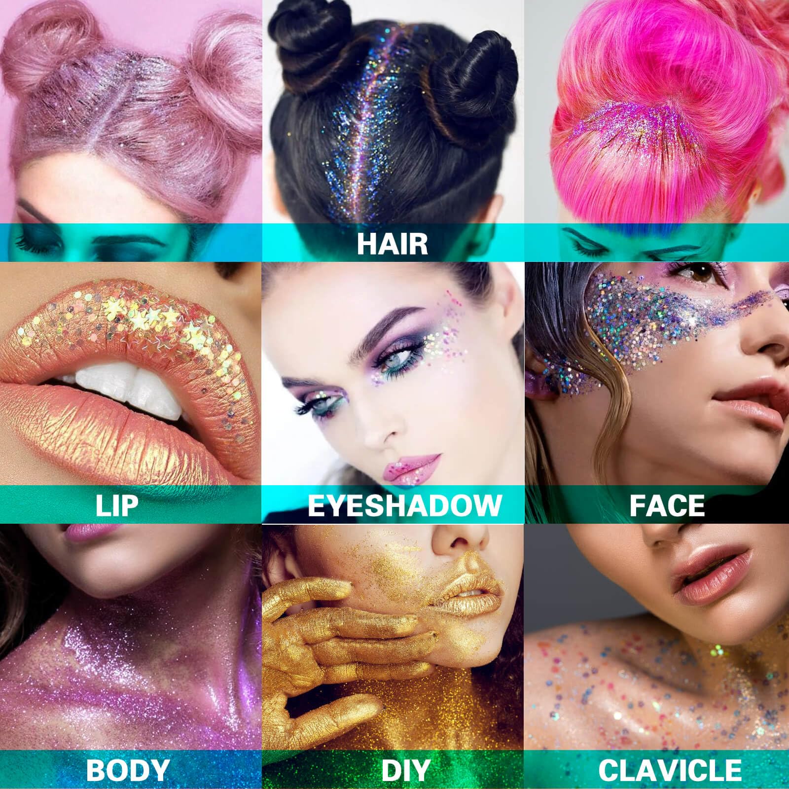 MEICOLY Chameleon Gold Body Glitter,Chunky Glitter Face Paint,Color Changing Mermaid Face Glitter Gel,Holographic Glitter Sequin
