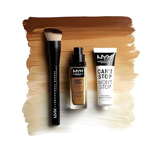 NYX PROFESSIONAL MAKEUP Foundation Brush, Weasel Hair, Black, 0.03 Ounce, Model PROB37