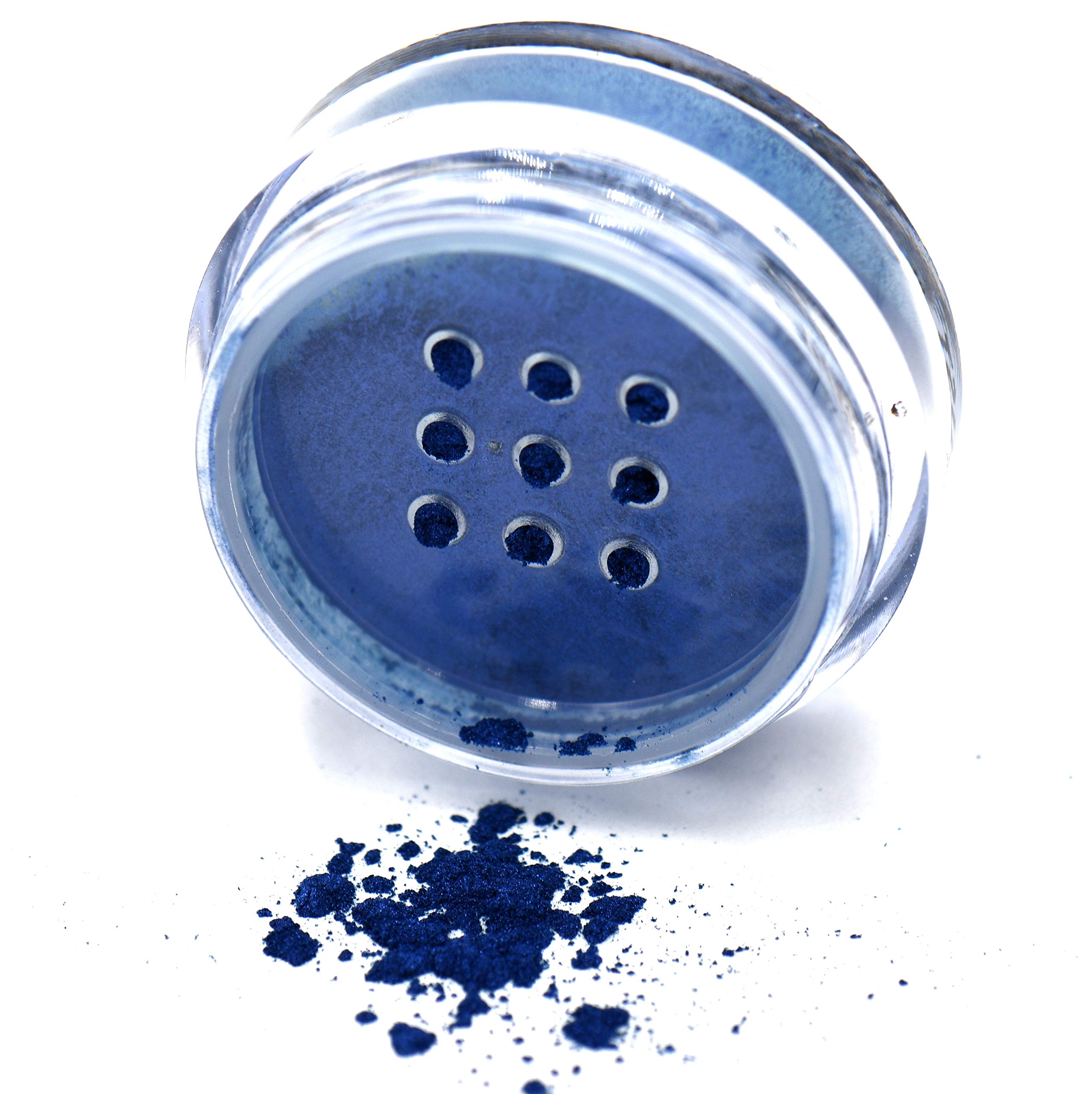 Pure Ziva Blue Plate Special Metallic Deep Royal Navy Purple Single Loose Powder Eyeshadow; Vegan, Talc & Paraben Free
