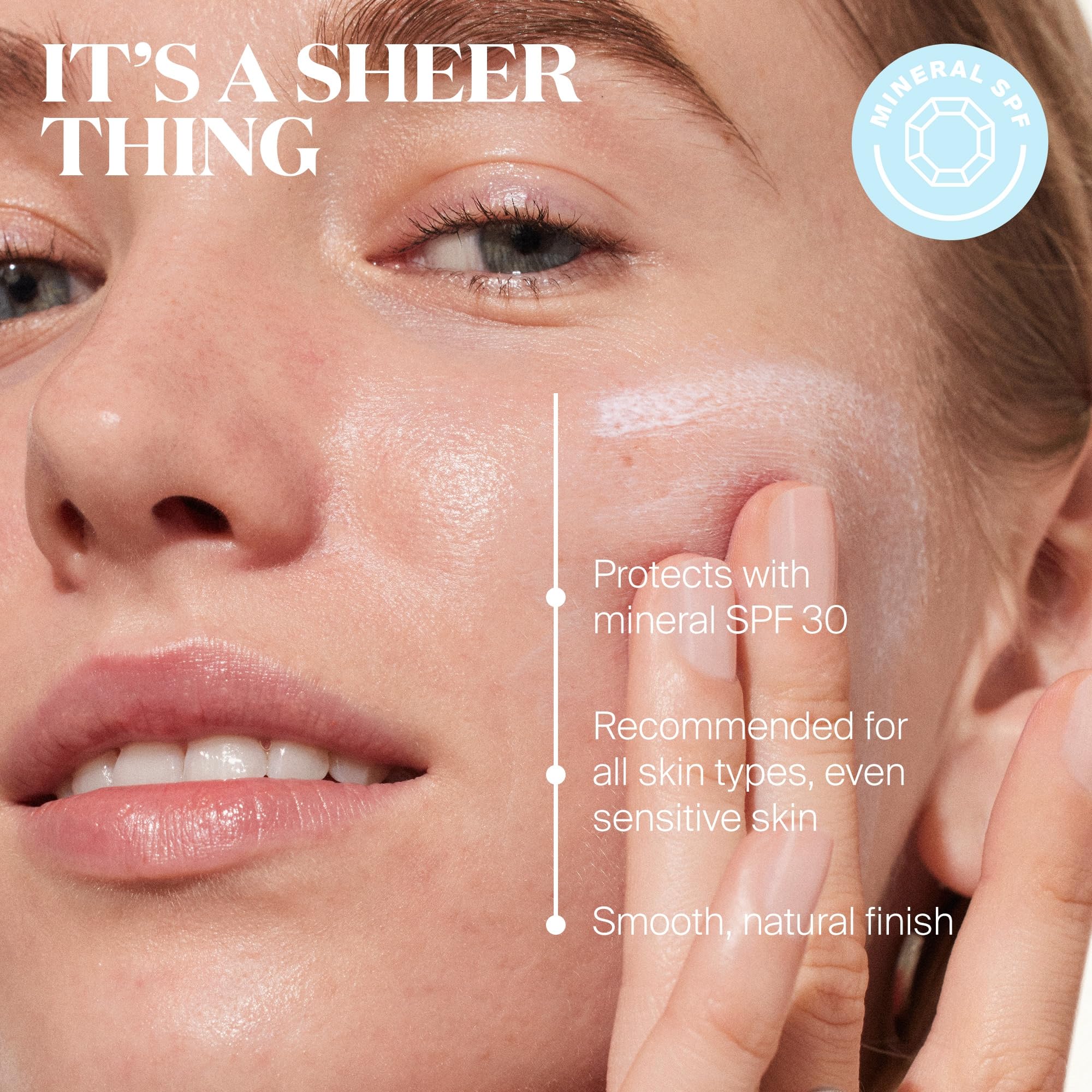 Supergoop! Mineral Sheerscreen Spf 30 Pa+++, 0.5 Fl Oz - Pack Of 2 - 100% Mineral, Broad Spectrum Face Sunscreen + Primer + Help