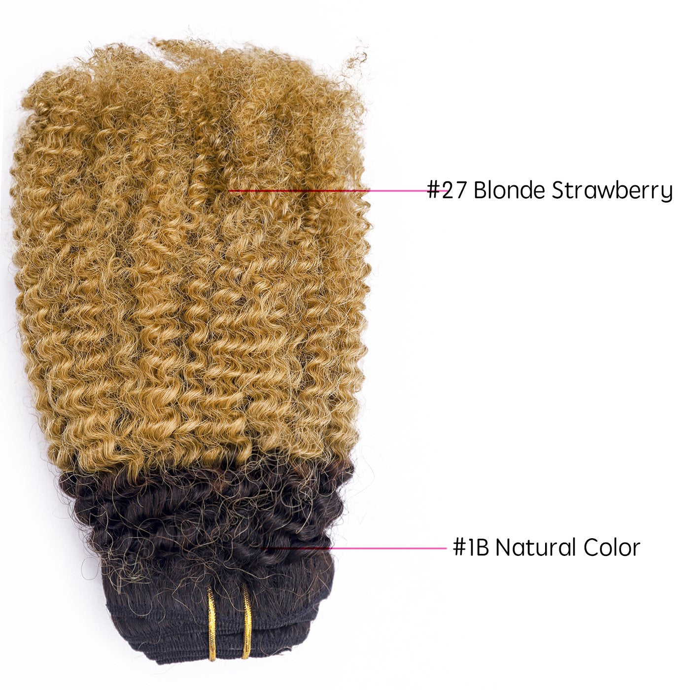 Kinkys Clip In Hair Extensions 4A 4B Afro Kinky Clip In Virgin Natural Hair Clip In Extensions Ombre Brown Blonde Natural Clip I