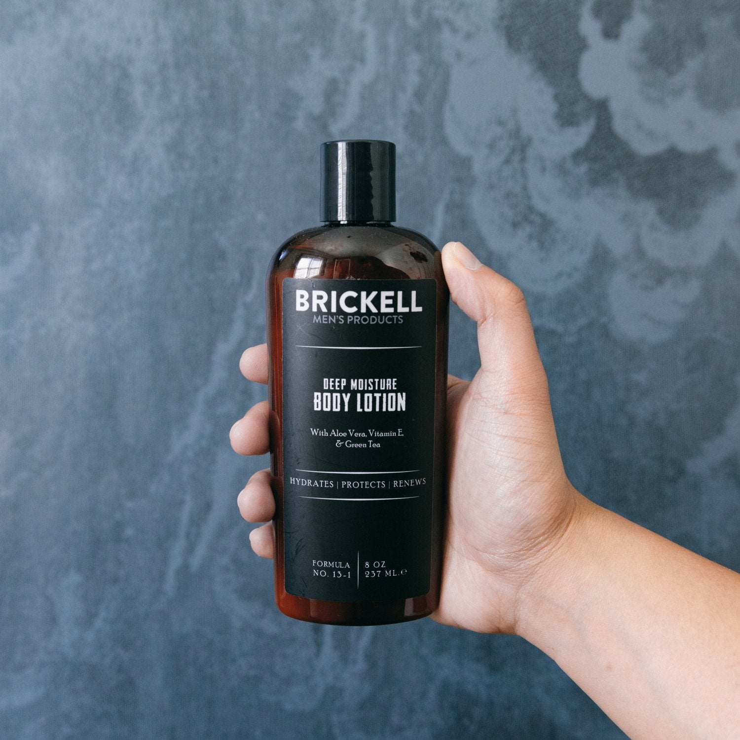 Brickell Men's Deep Moisture Body Lotion for Men, Natural and Organic Protects and Hydrates Dry Skin, 8 Ounce, Unscented