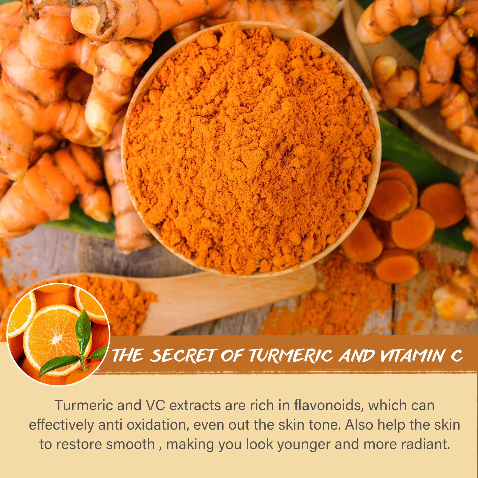 POP MODERN.C Turmeric Vitamin C Clay Mask Deep Cleansing Face Mask Skin Care Improve Blackheads Acne Dark Spots and Even out ski