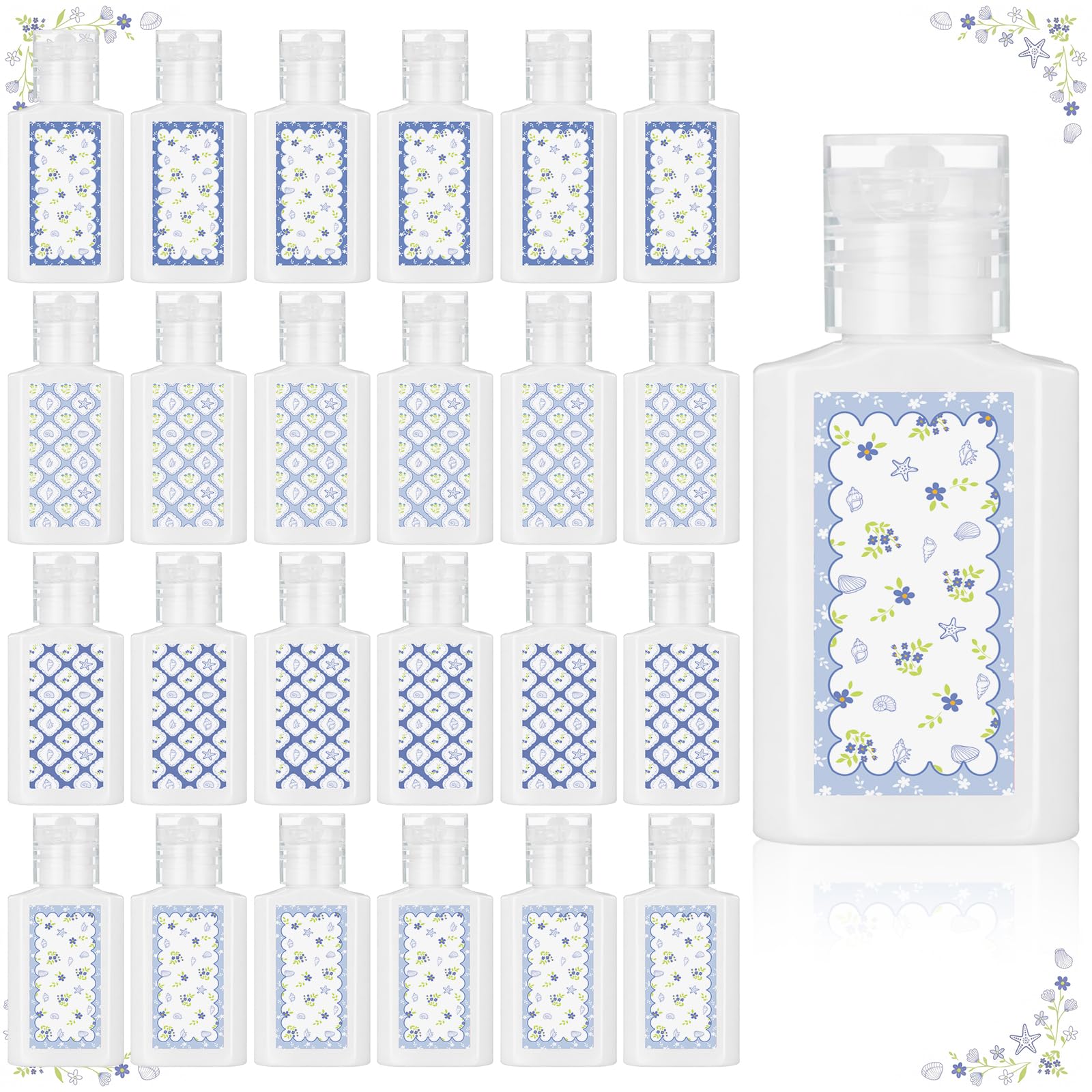 Demissle 24 Pcs Amalfi Coast Mini Sunscreen Bulk Travel Size 1 oz Summer Beach Sunscreen Lotion Spf 30 for Nautical Summer Party