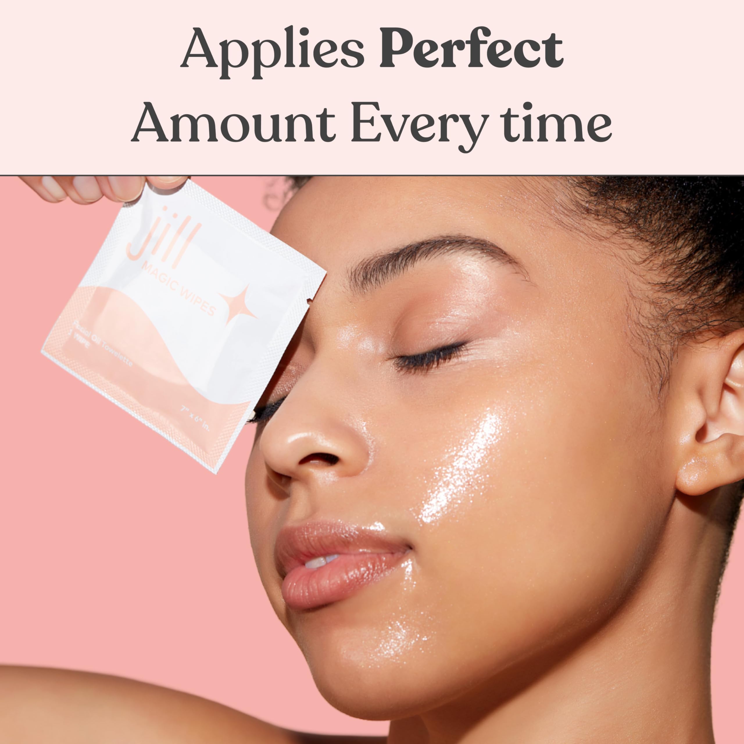 Jill Magic Wipes Pre Shave Dermaplane Oil Wipes For Face 6 Pack | Step 1 To Dermaplane Kit By Jill | Vitamin E, Squalane, Argan