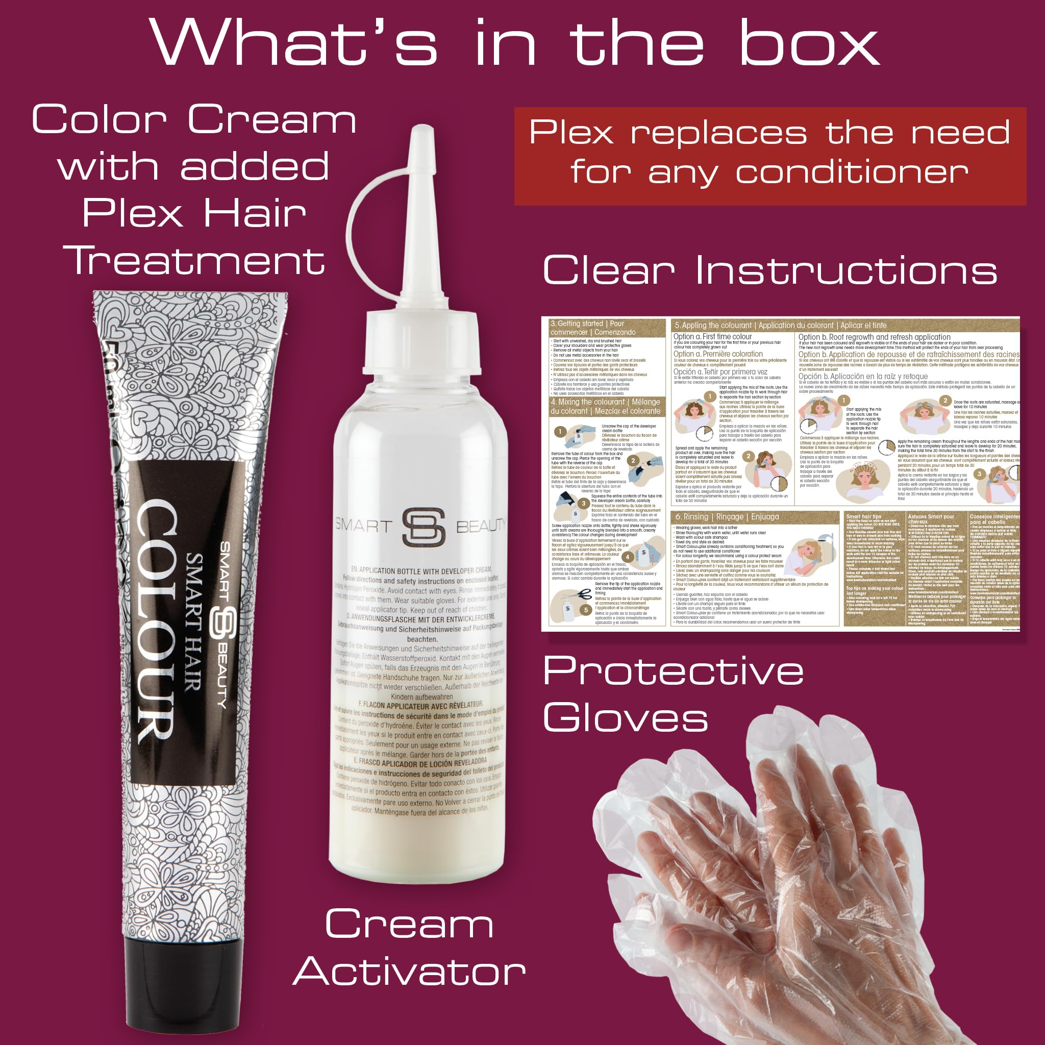Plum Hair Dye Permanent with Plex Hair Anti-breakage Technology  PPD Free, Vegan & cruelty Free  Smart Beauty UK