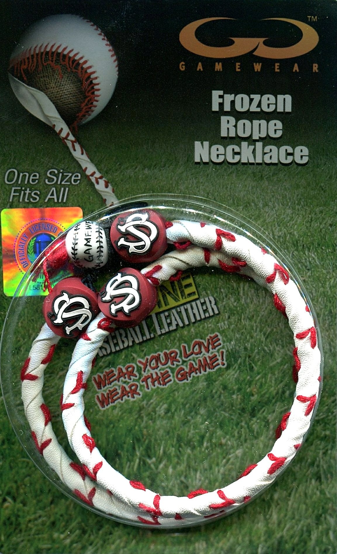 NCAA South Carolina Fighting Gamecocks Classic Frozen Rope Baseball Necklace