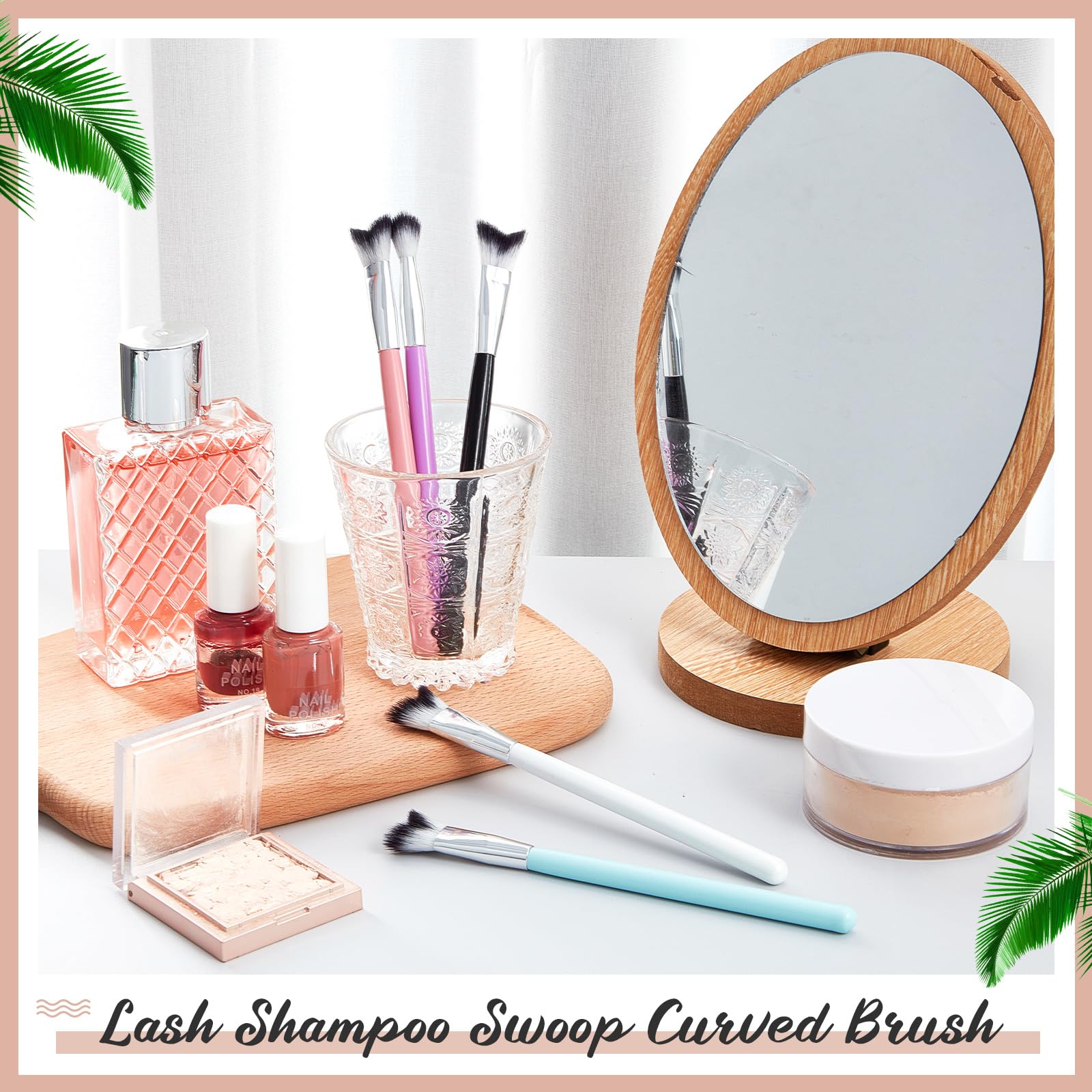 Mifoci 30 Pcs Fluffy Lash Cleaning Brush Lash Shampoo Swoop Curved Brush Lash Brushes For Cleansing Eyelash Extension Cleanser B