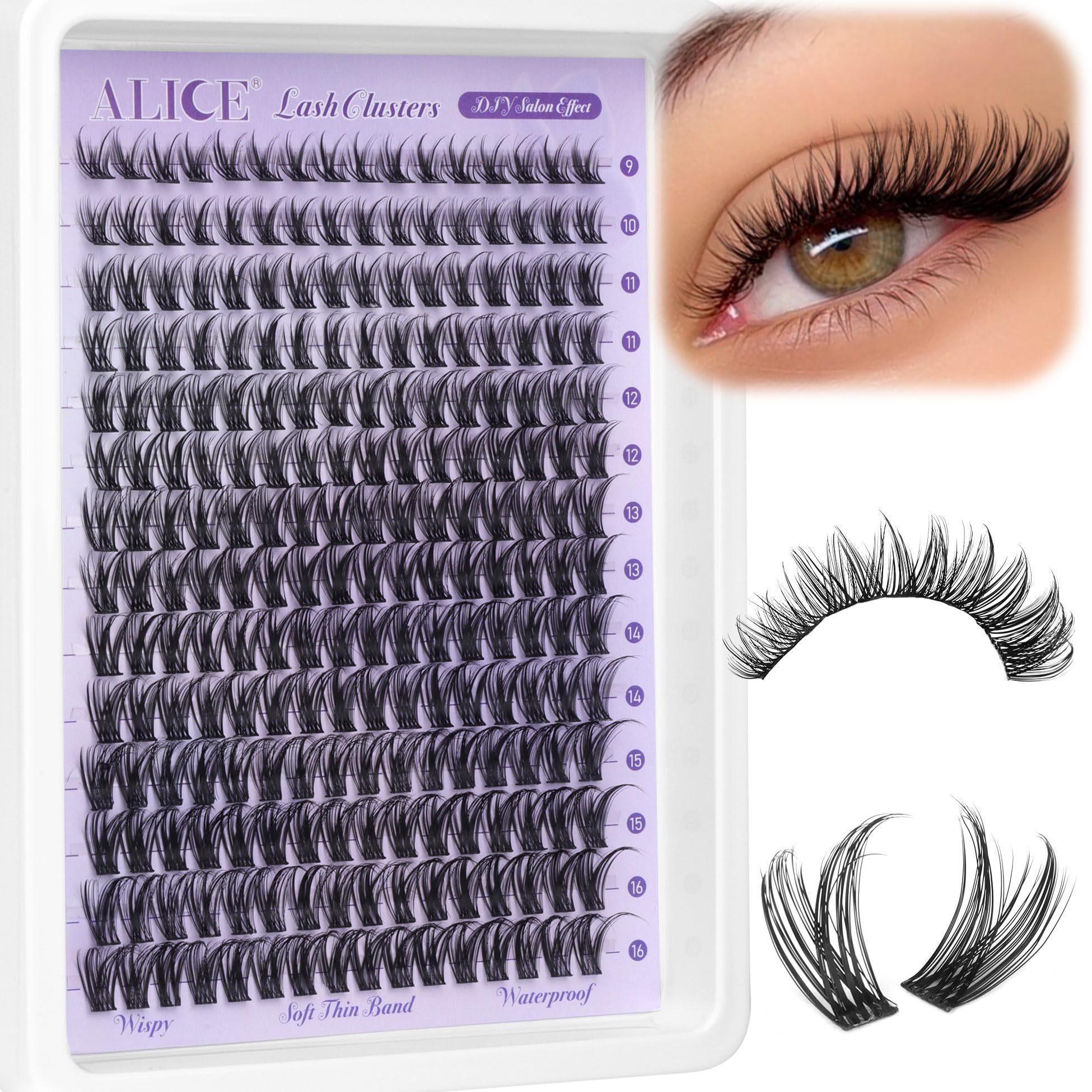 Lash Clusters Natural Wispy Cluster Eyelash Extensions Diy Individual Lashes D Curl Lash Extension Waterproof Cluster Lashes 224
