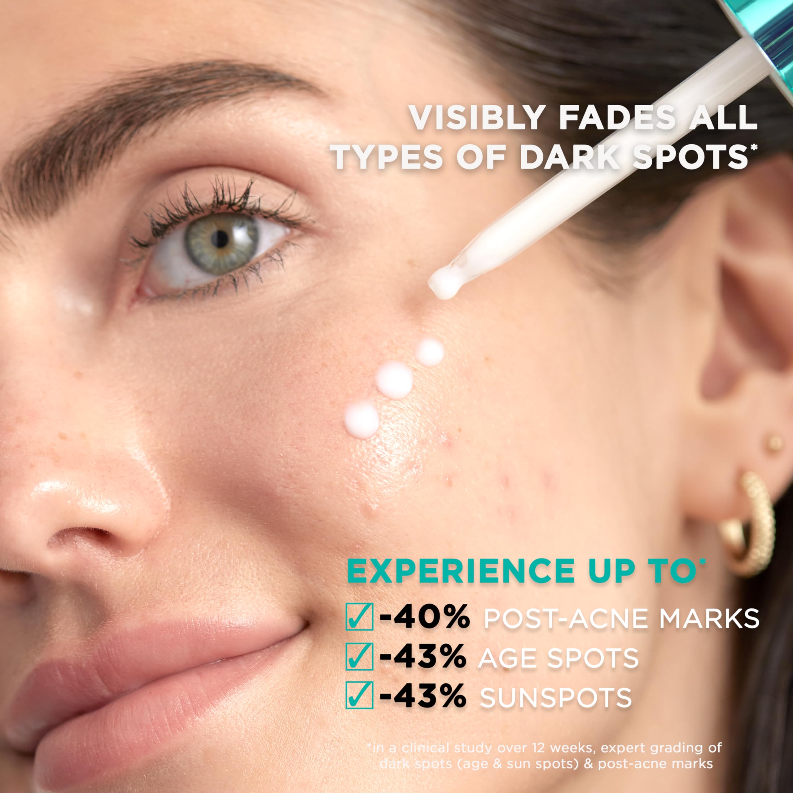LOr  al Paris Bright Reveal 12% [Niacinamide + Amino Sulfonic + Ferulic] Dark Spot Serum 1oz + Moisturizer Sample