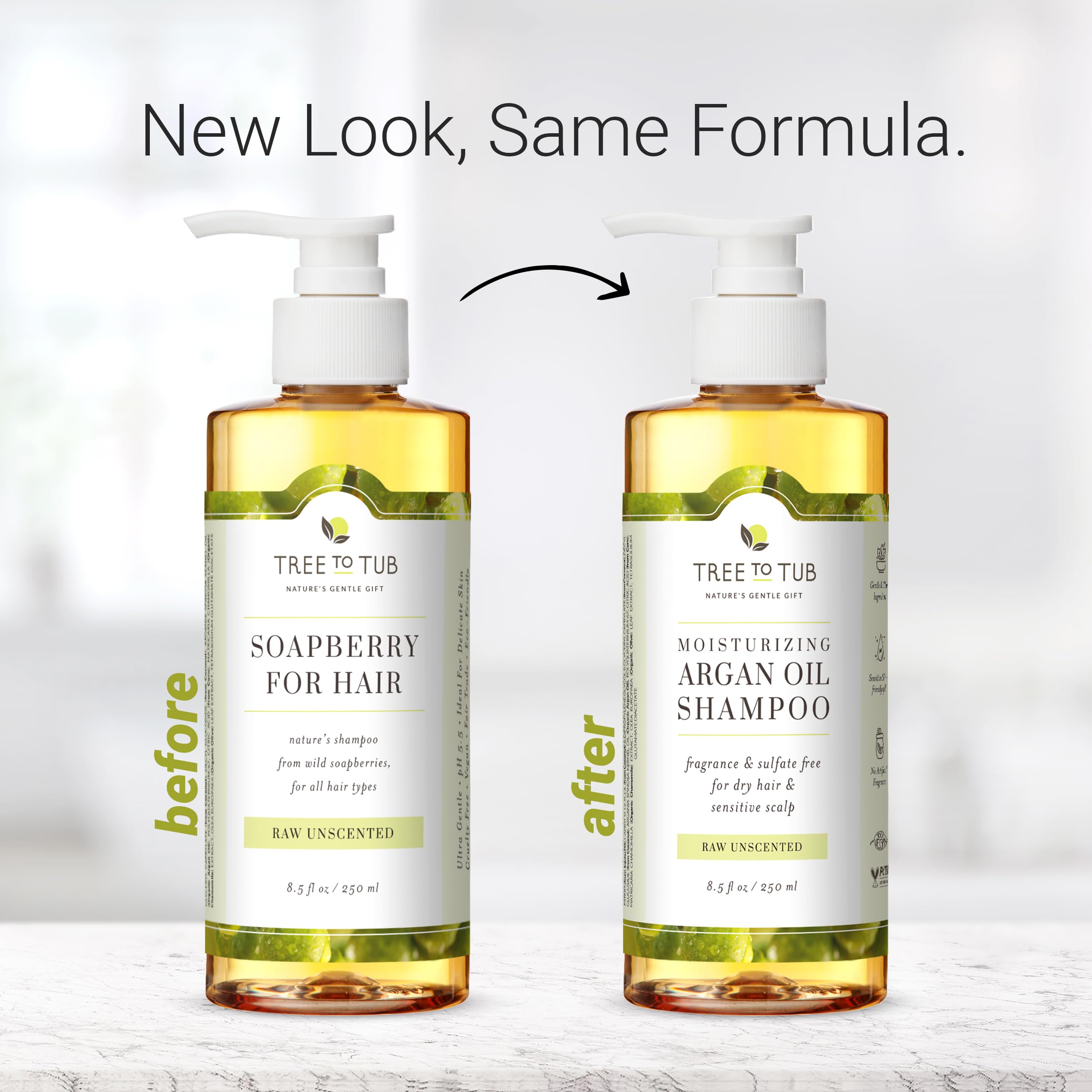 Tree To Tub Fragrance Free Shampoo For Dry & Sensitive Scalp - Gentle Unscented Hydrating Hair Shampoo For Women & Men, Moisturi