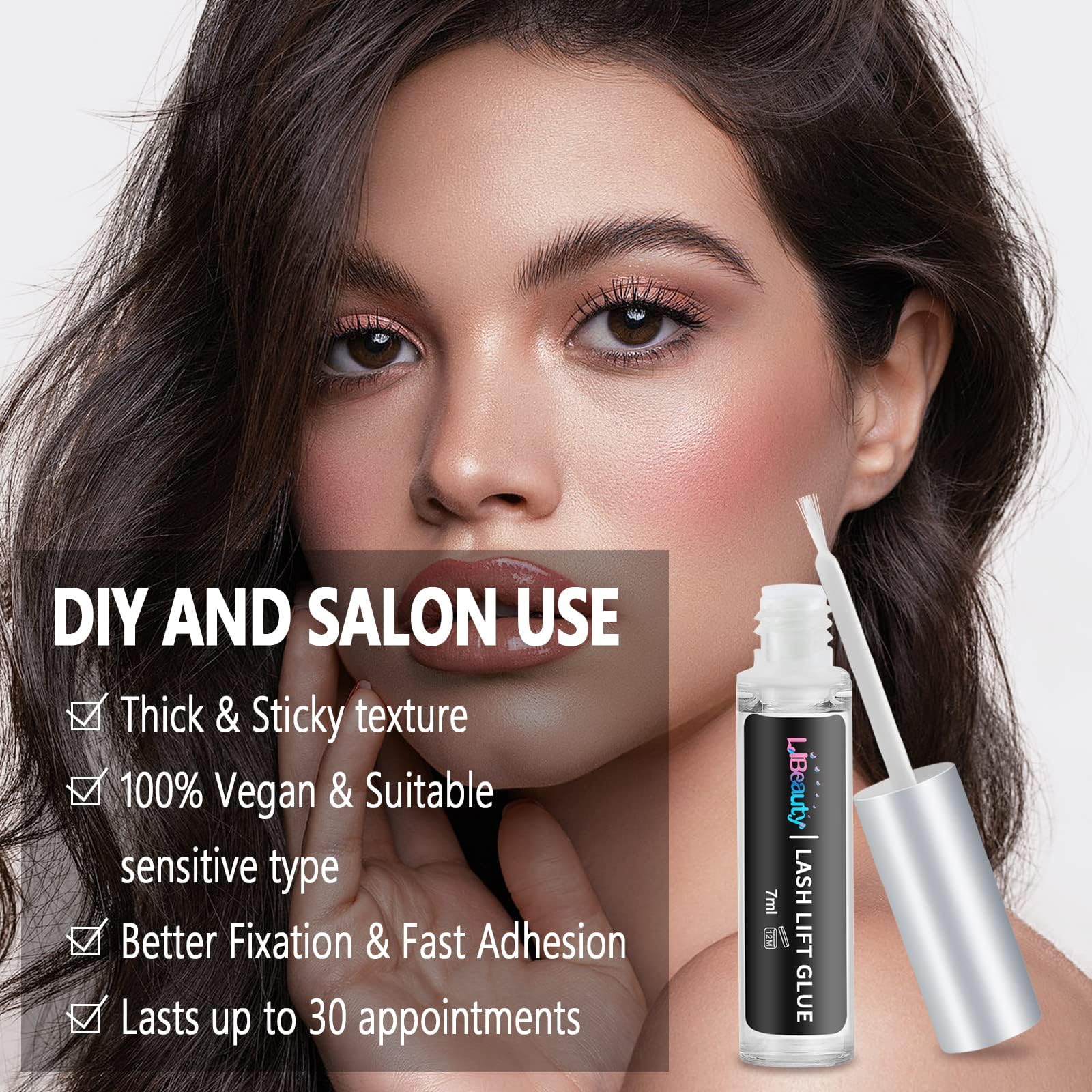 Libeauty Lash Lift Glue 2 Pcs Eyelash Lifting Adhesive Stron Sticky Eyelash Glue For Lash Perm Or False Eyelashes And Dissolves