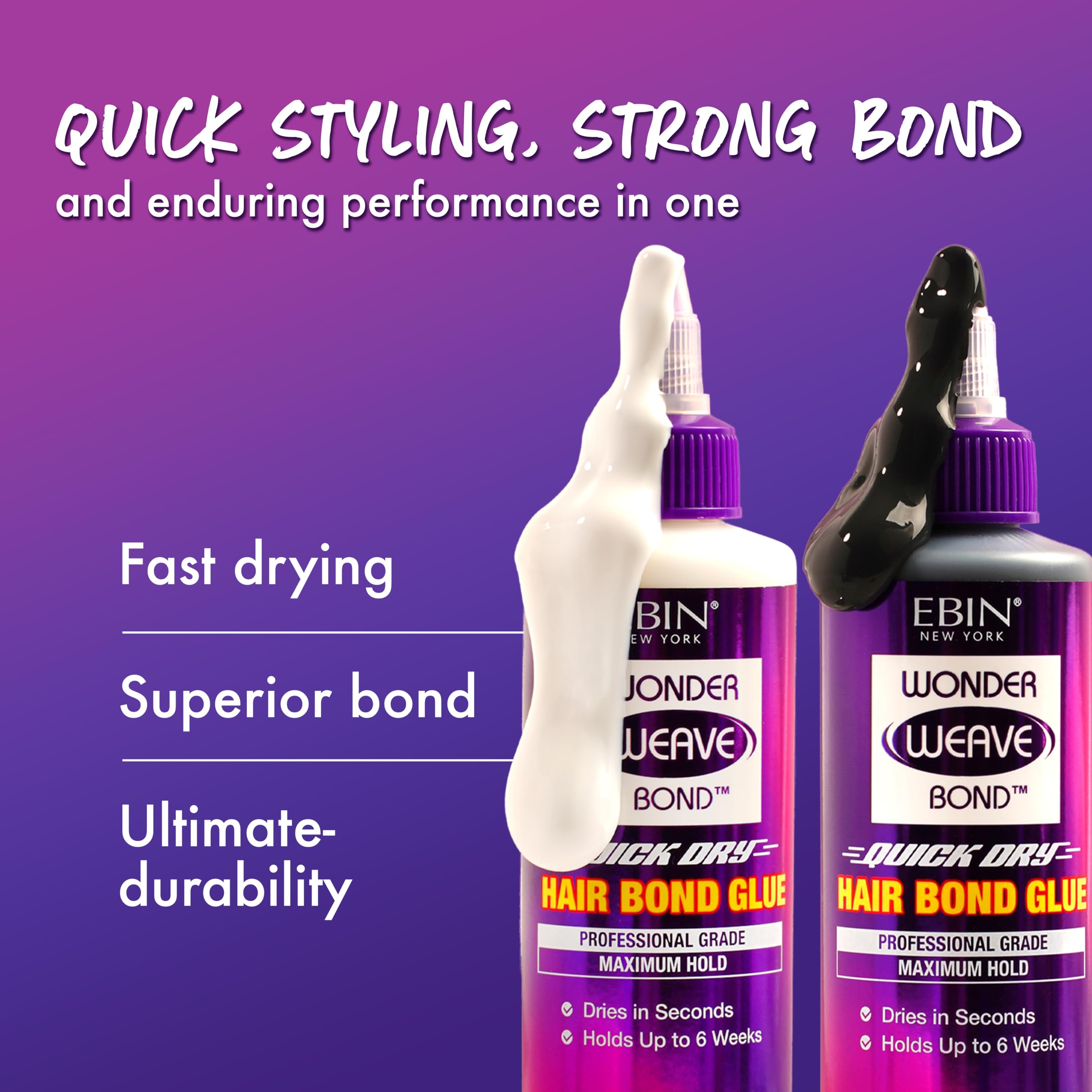 Wonder Weave Bond Hair Bond Glue - Black 1 Fl.Oz(30Ml)
