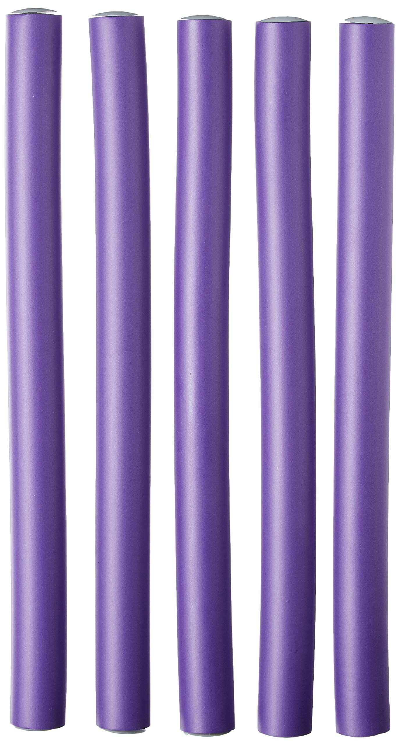 Donna Collection 10 Soft Twist Rollers, Purple, 5 Count