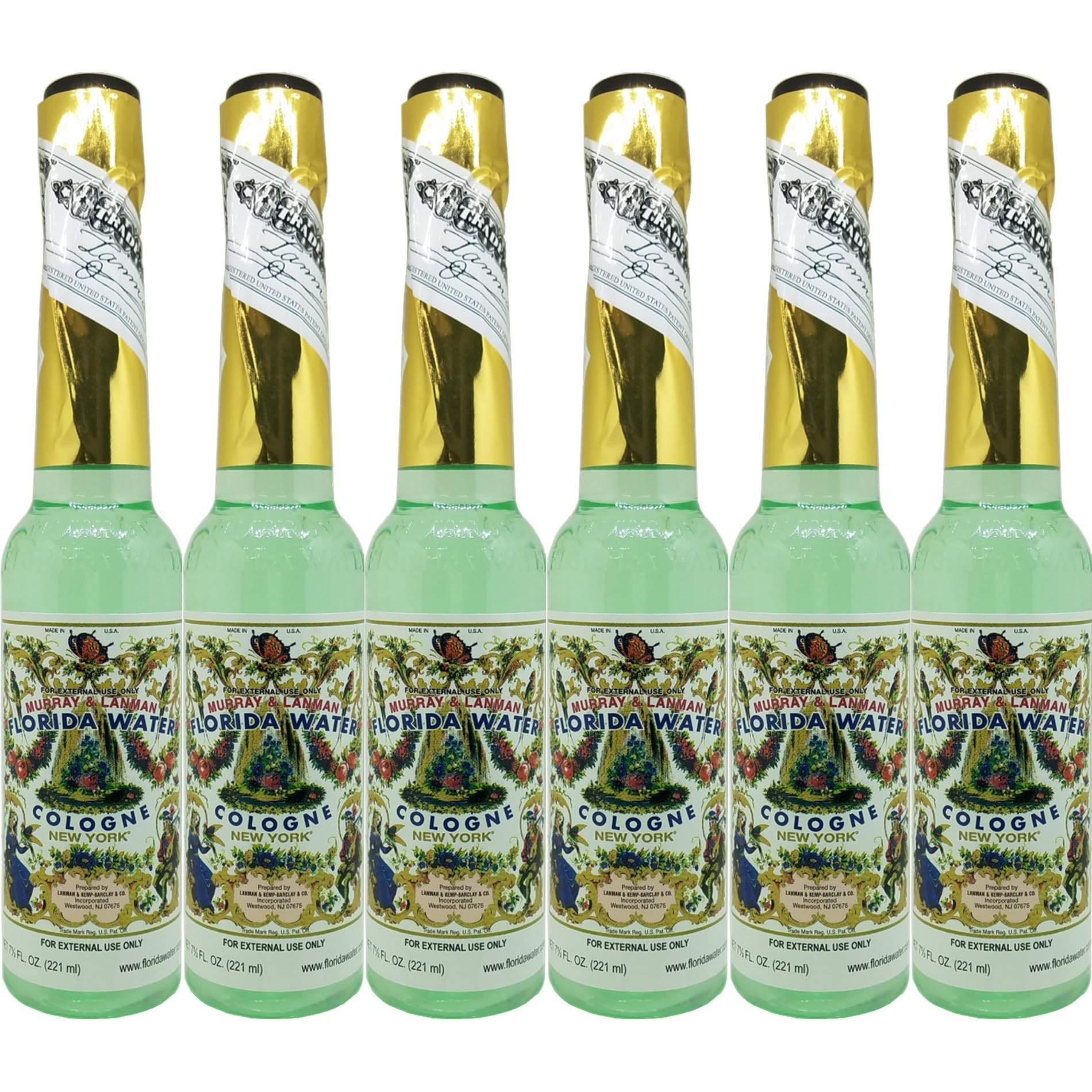 Lanman & Kemp Authentic Real Florida Water Cologne Florida Water Cologne 75 Oz - Six (6) Plastic Bottles