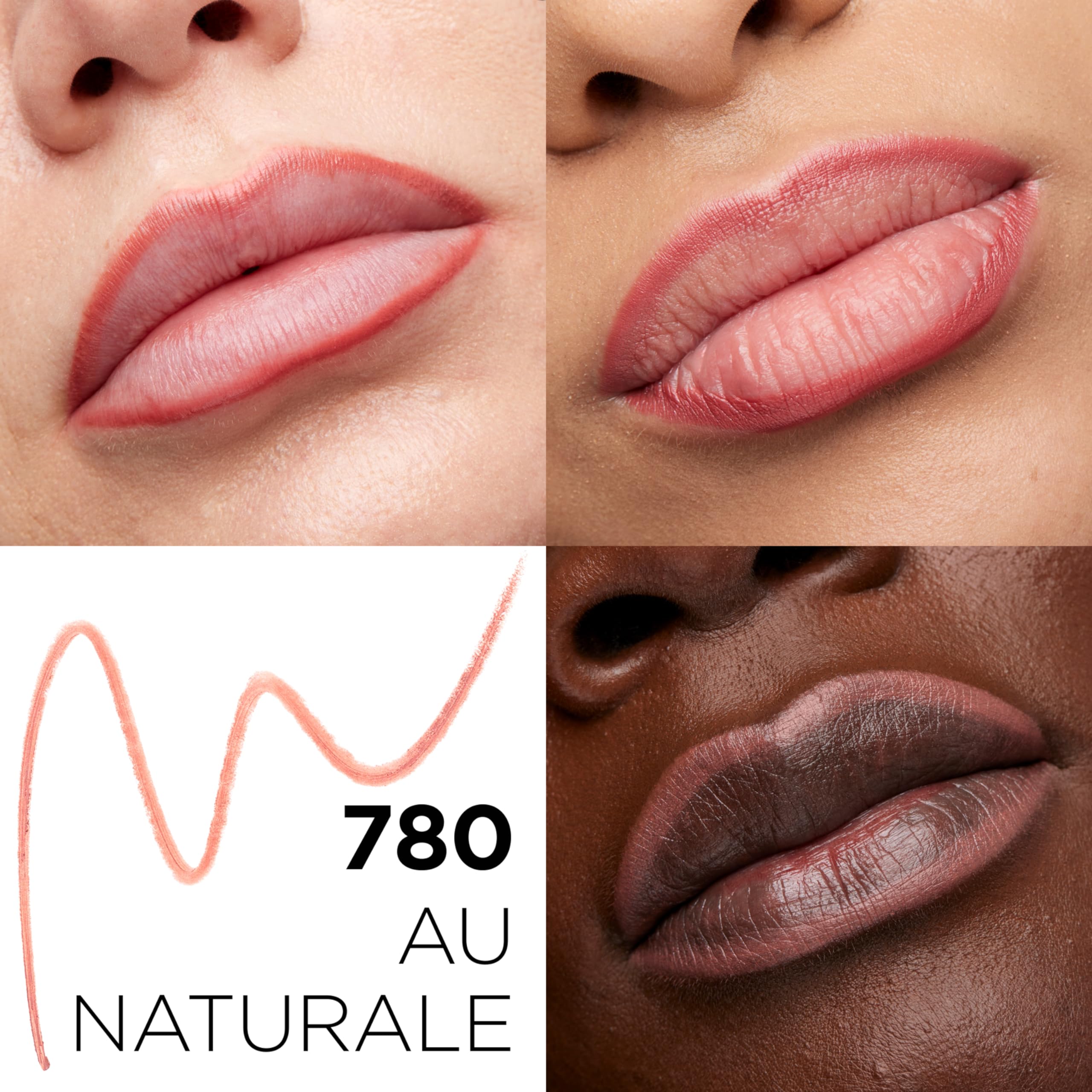 L'Oreal Paris Colour Riche Lip Liner Pencil, Creamy Lip Liner with Omega 3 and Vitamin E, 780 Au Naturale (Soft Neutral Beige)