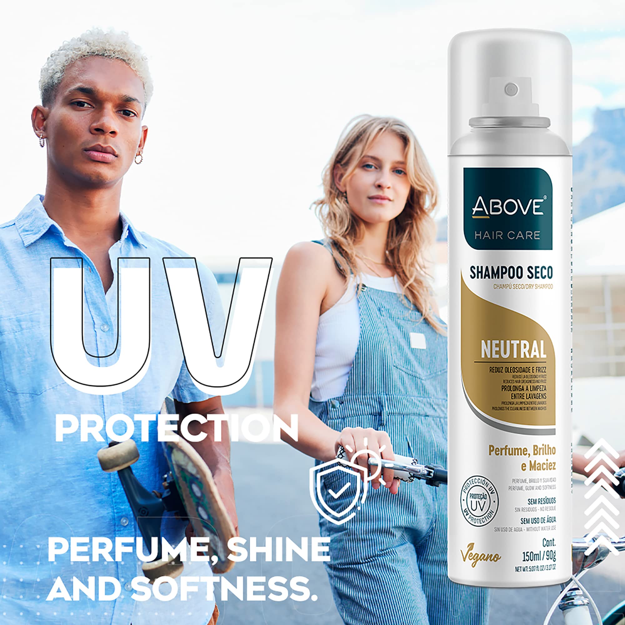 Above Neutral - Dry Shampoo - Absorbs Excess Oil Between Washes - Gives Softness And Shine To Your Strands - Does Not Leave Resi