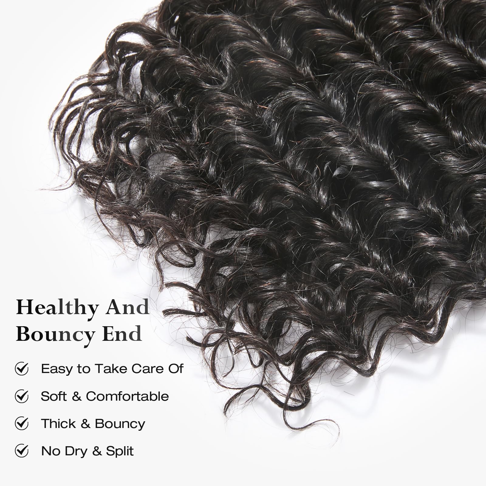 Ashine Human Hair Bundles Deep Wave Unprocessed Cambodian Raw Hair 14 16 18 Inch, Flip Over Quick Weave Wet And Wave Bundles For