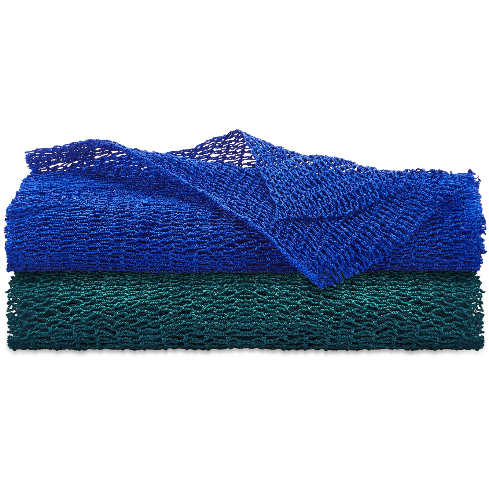 Shappy 2 Pcs African Net Sponge Exfoliating Net African Body Scrubber Bath Rag Washcloth Towel Shower Body Back Scrubber Skin Sm