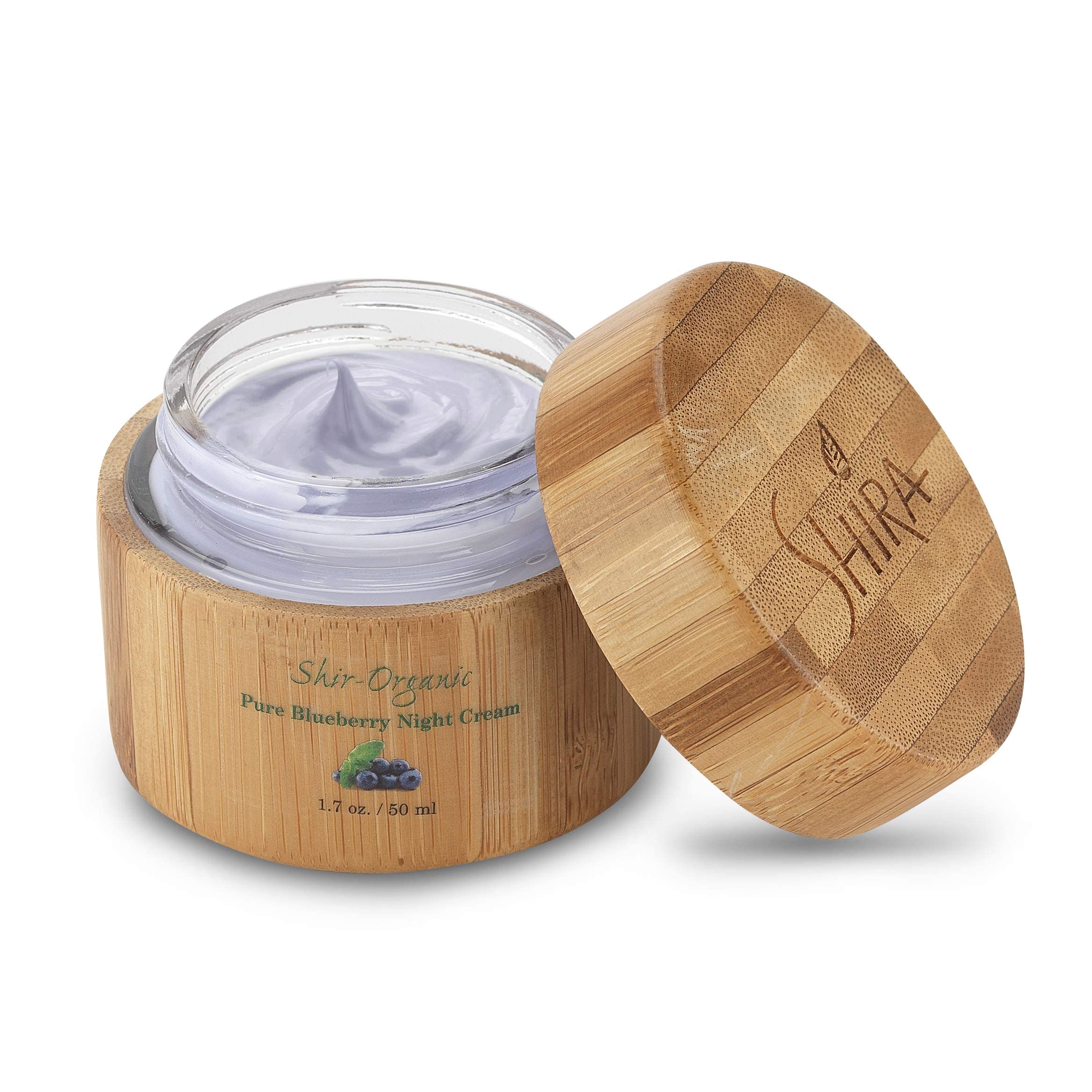 Shira Shir Organic Blueberry Night Cream for Nourished, Wrinkle-Free, Radiant Skin. Moisturizer Face Cream with Anti-Aging Formu