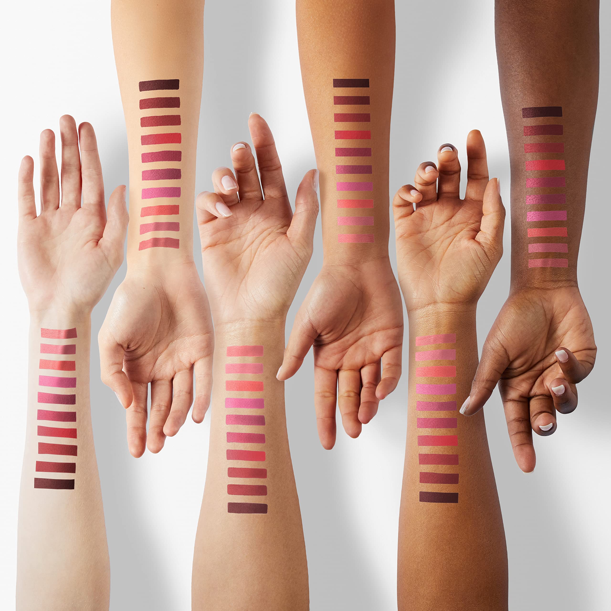Evpct Cmaadu 10Pcs Liquid Matte Matt Lipstick Set For Black Women, Dark Deep Bright Ruby Sexy Brick Mauve Plum Red Violet Purple