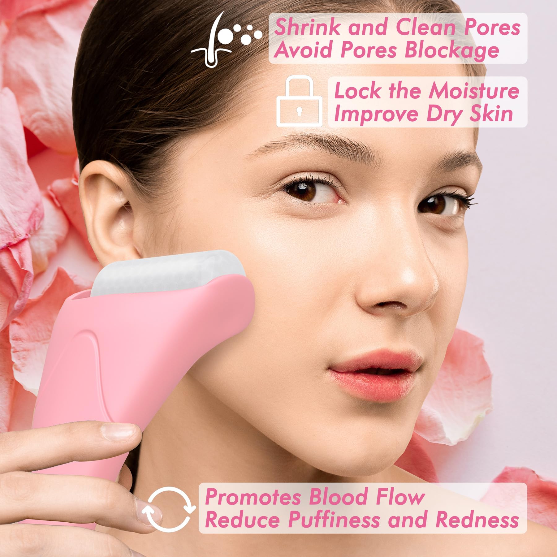 Albatross Health Ice Roller & Gua Sha Set, Skin Care For Face Wrinkles And Puffiness, Self Facial Massage Tools