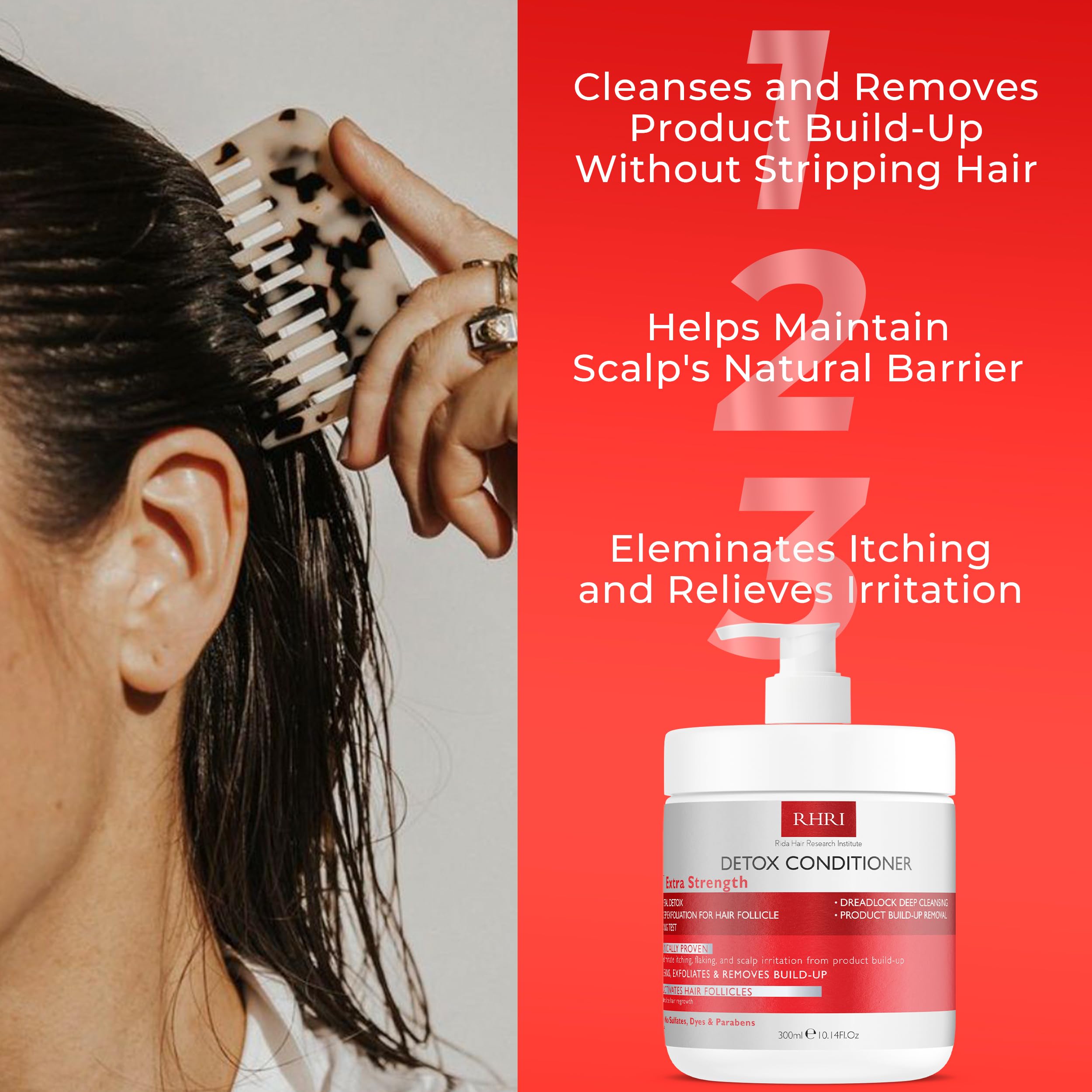 Detox Conditioner For Men And Women | Extra Strength And Deep Cleansing For Scalp & Hair | Metal Detox, Build-Up Removal & Hair