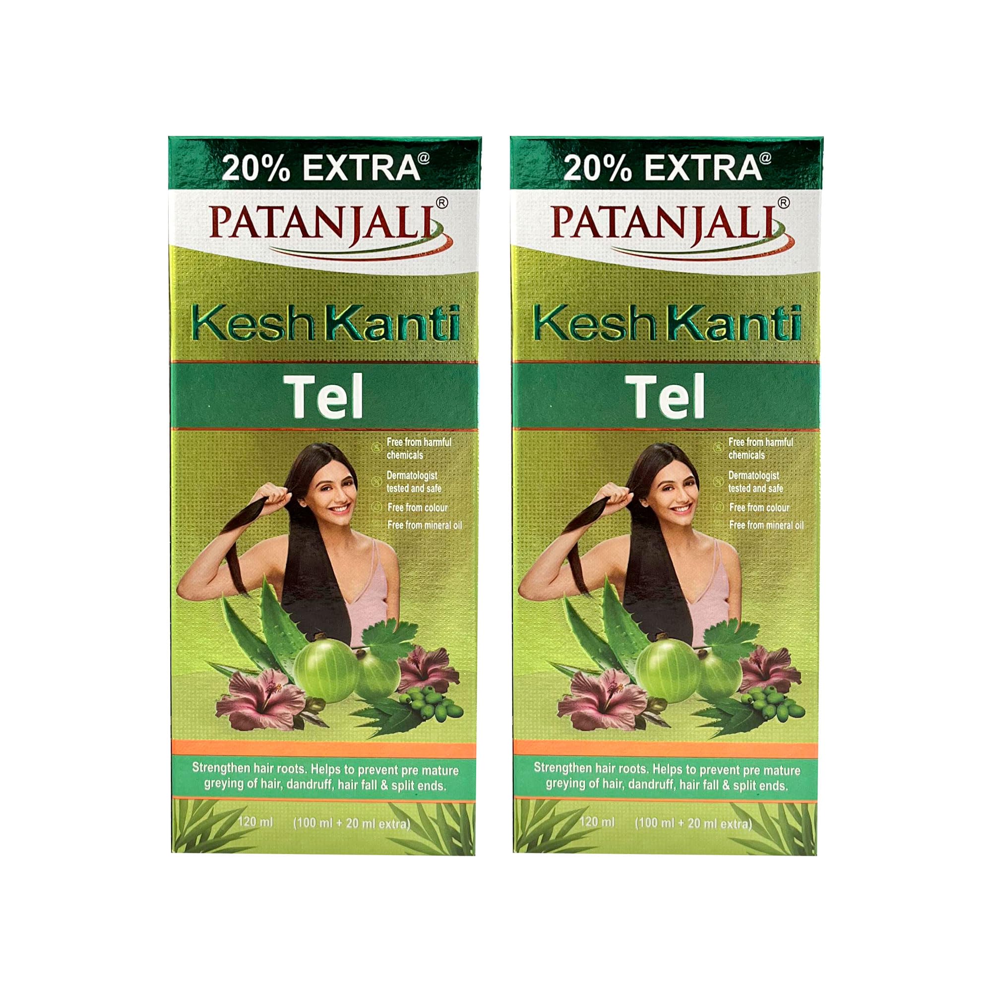 Patanjali Kesh Kanti Hair Oil 120ml / 4.05 fl oz  (Pack of 2)