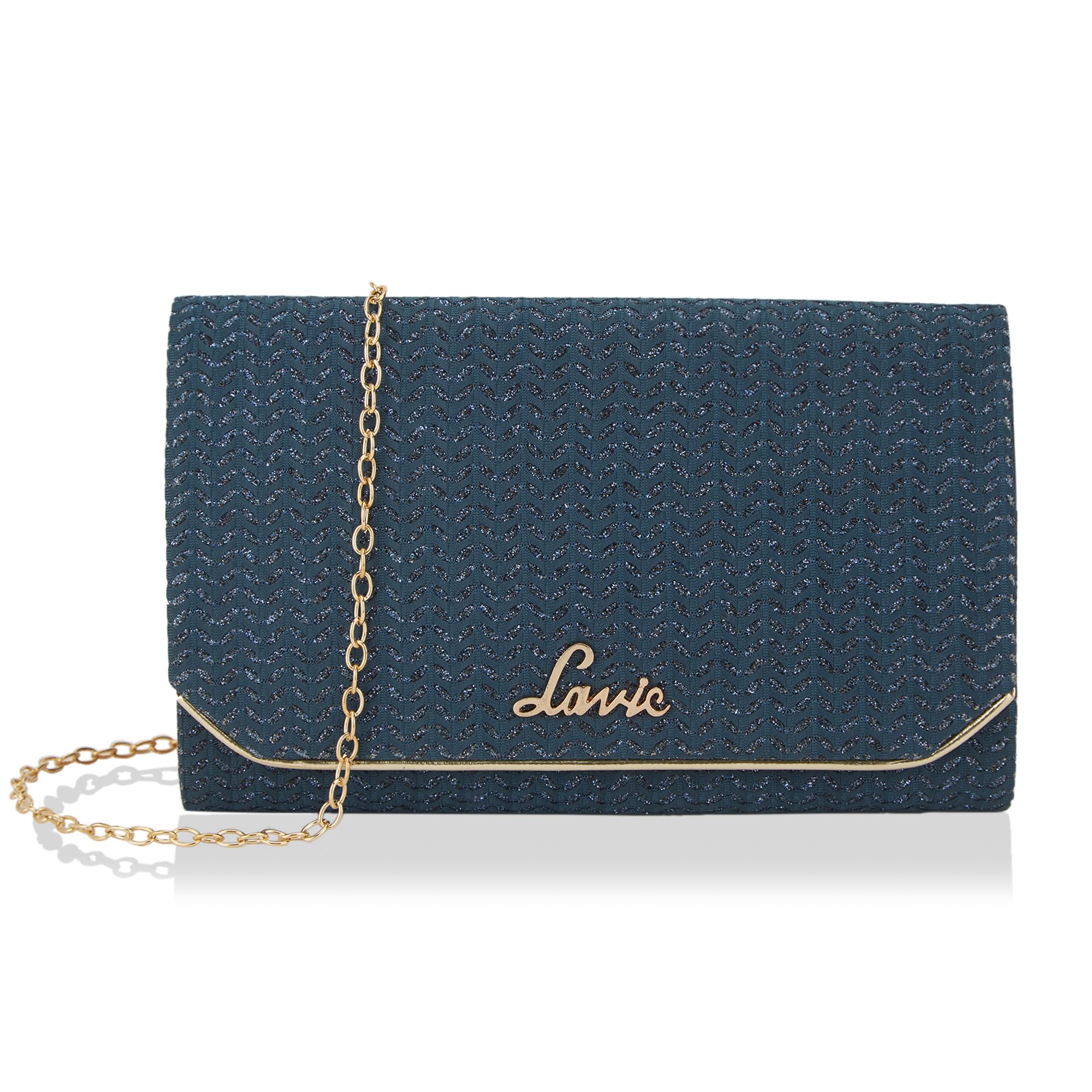 Lavie Womens Spark Ava Envelope Clutch Navy Ladies Purse Handbag