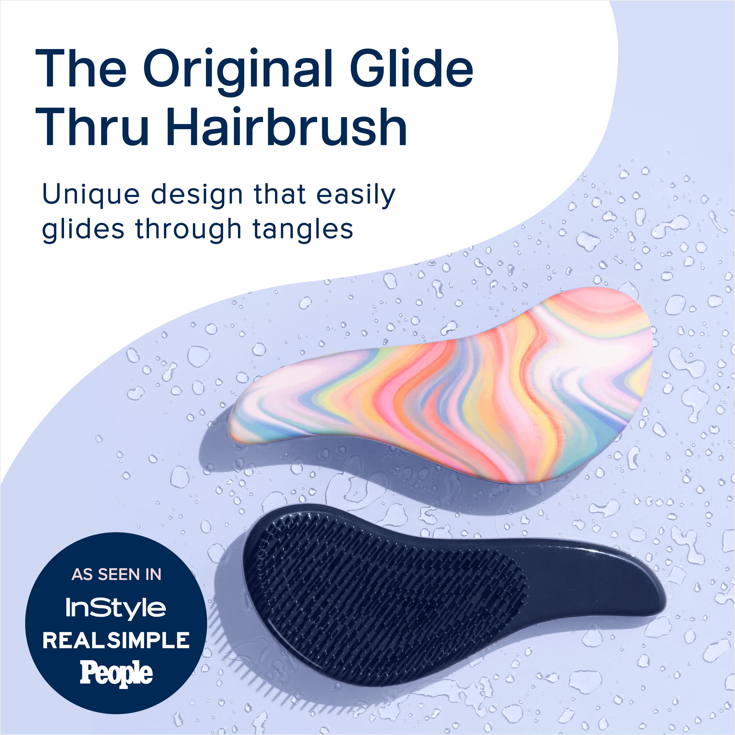 Crave Naturals Glide Thru Detangling Brush For Adults & Kids Hair - Detangler Natural, Curly, Straight, Wet, Dry Hairbrush Men&W