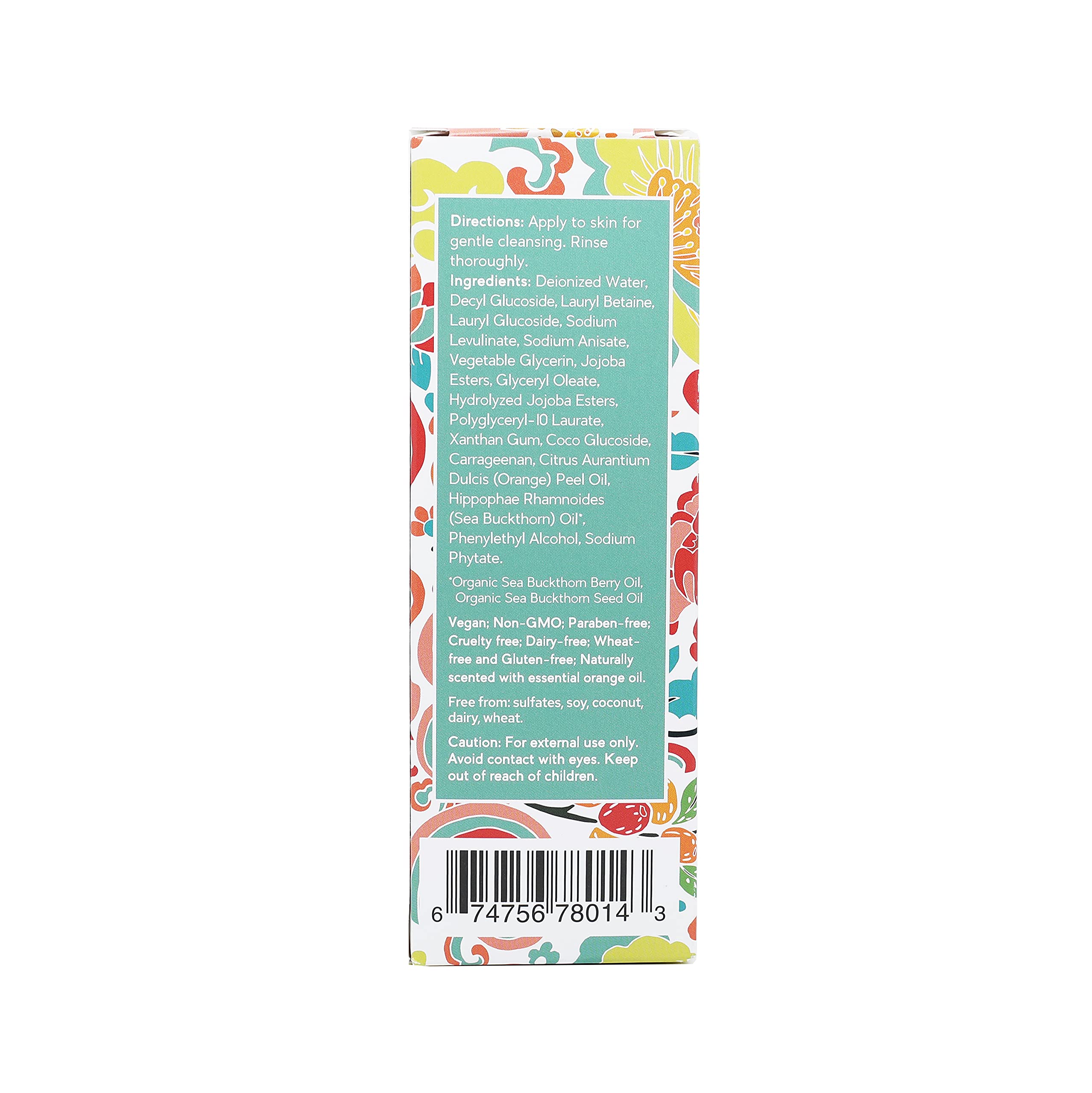 SeabuckWonders Organic Sea Buckthorn Exfoliating Facial Cleanser, 4 FL OZ