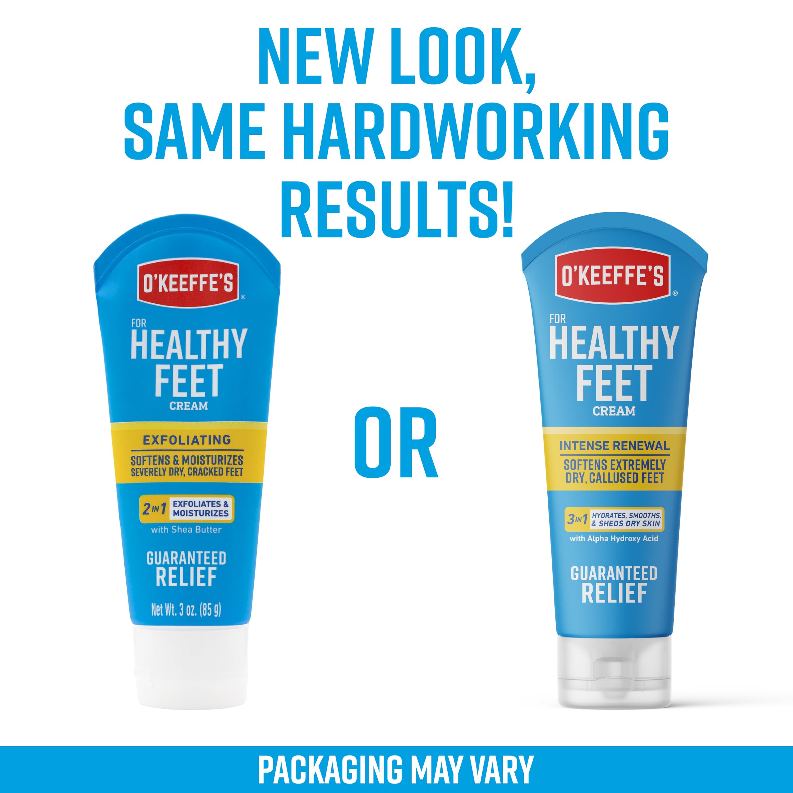 O'Keeffe'S Healthy Feet Intense Renewal Cream With Alpha Hydroxy Acid, Softens And Exfoliates Extremely Dry, Callused Feet, 3Oz