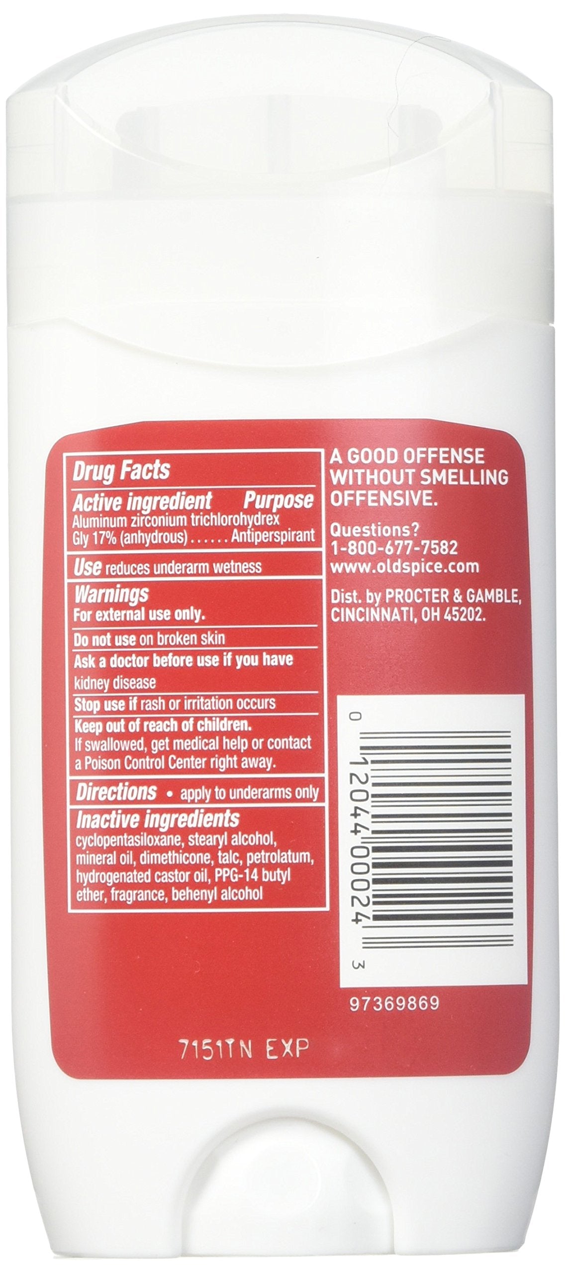 Old Spice Anti-Perspirant 3 Ounce High Endurance Fresh 24 Hr (Pack of 3)