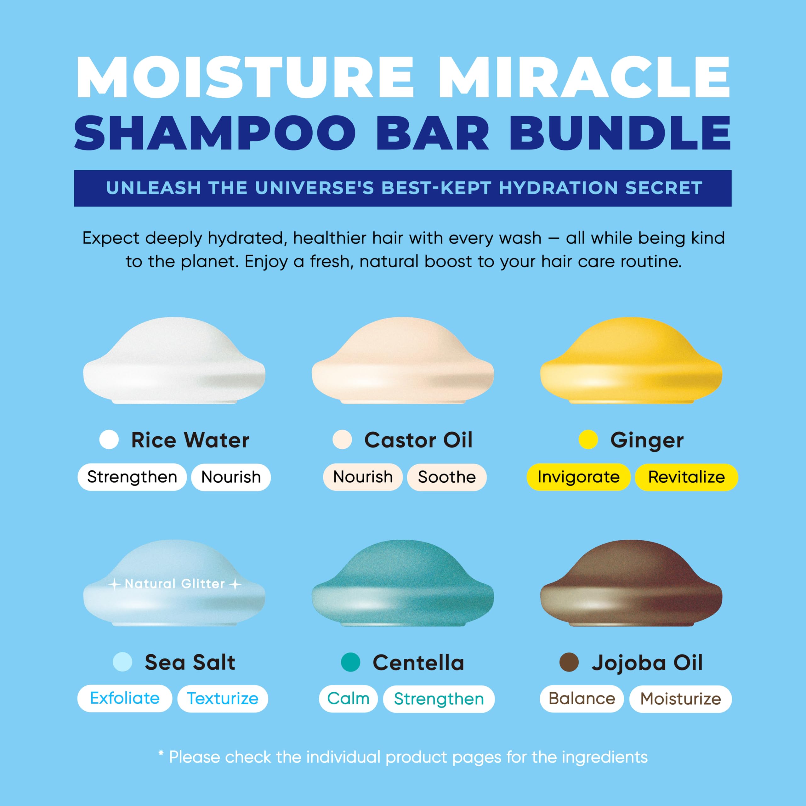 Mars Made Moisture Miracle Shampoo Bar Bundle 2.0 - Hydrating & Moisturizing Natural Soap Bar Shampoo For Hair & Scalp Nourishme