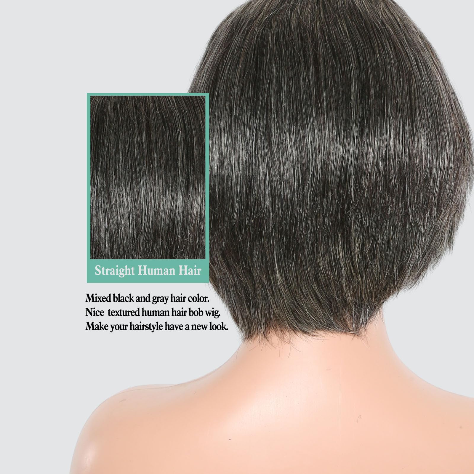 Baohuke Salt And Pepper Wigs Human Hair 13X4 Grey Lace Front Wig Human Hair Pre Plucked Hairline Deep Curly Salt And Pepper Bog