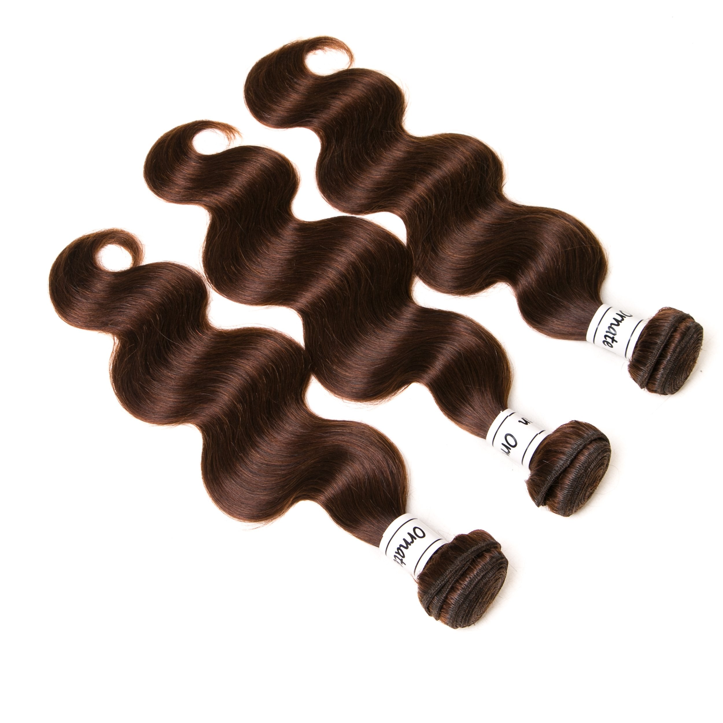 Ornate Hair Light Brown Bundles Human Hair 3 Bundles Brazilian Body Wave Hair Extensions 9A Grade Unprocessed Virgin Hair Light