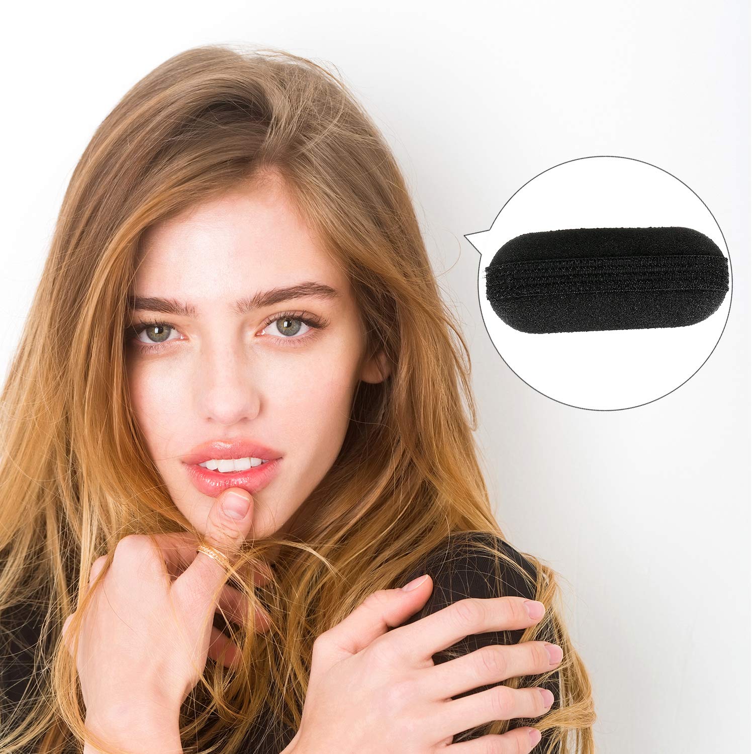 Willbond 11 Piece Set Hair Combs And Clips, Sponge Volume Bump It Up Inserts For Women Girl Diy Hairstyles (Black, Brown)