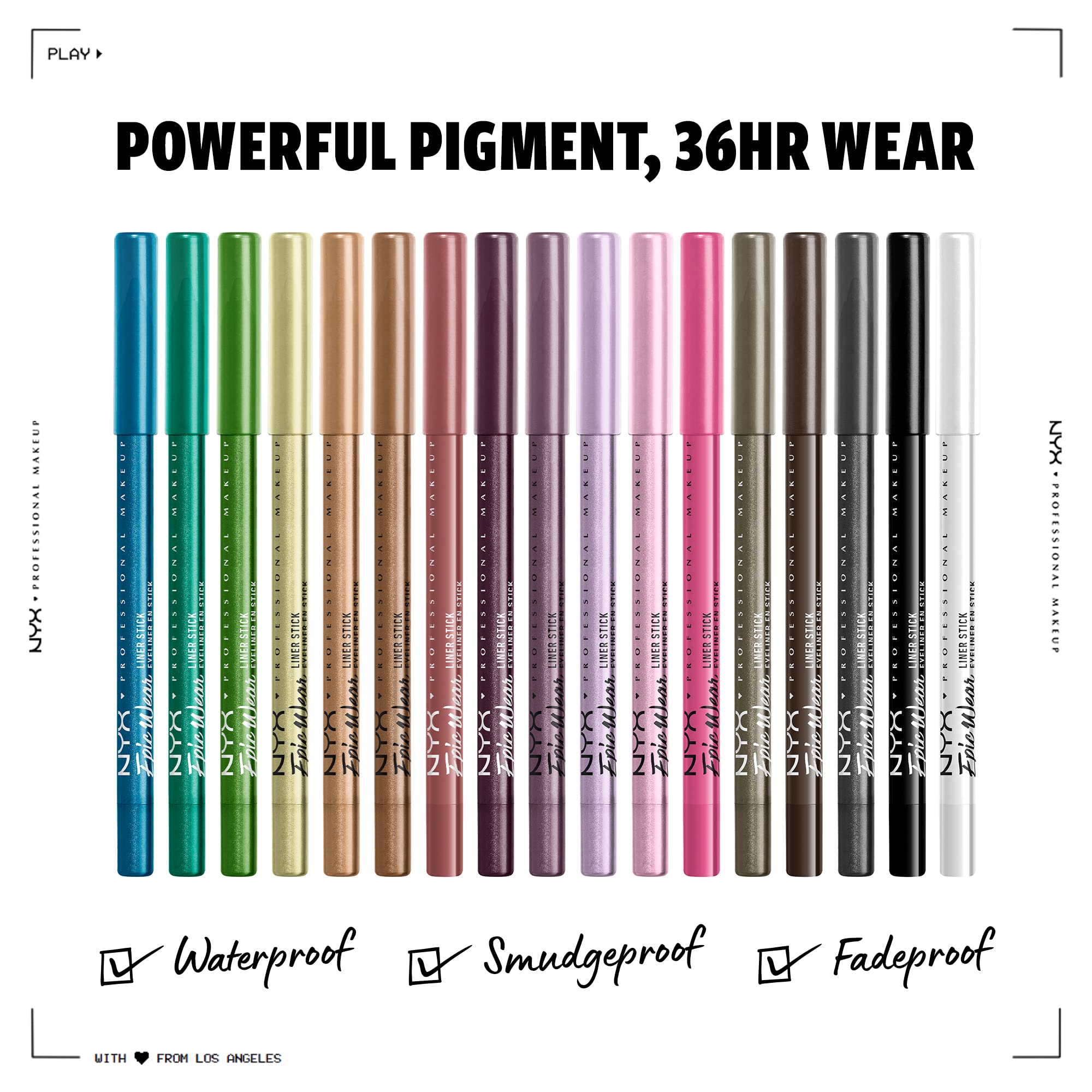 NYX PROFESSIONAL MAKEUP Epic Wear Liner Stick - Long-Lasting Eyeliner Pencil, 1 Count, 12 Magenta Shock