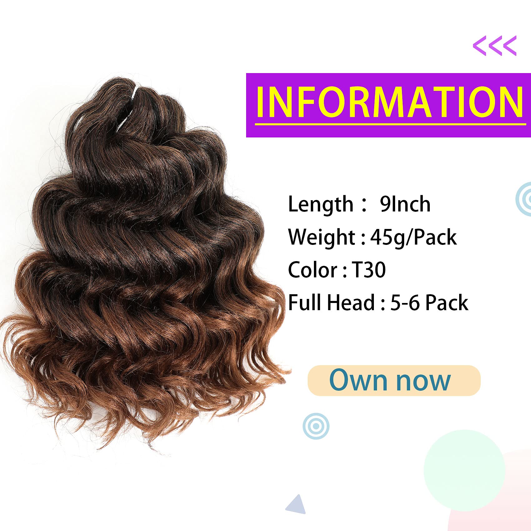 Ocean Wave Crochet Hair Deep Wave Crochet Hair For Black Women Ocean Wave Braids Hair Synthetic Crochet Braiding Hair Extensions