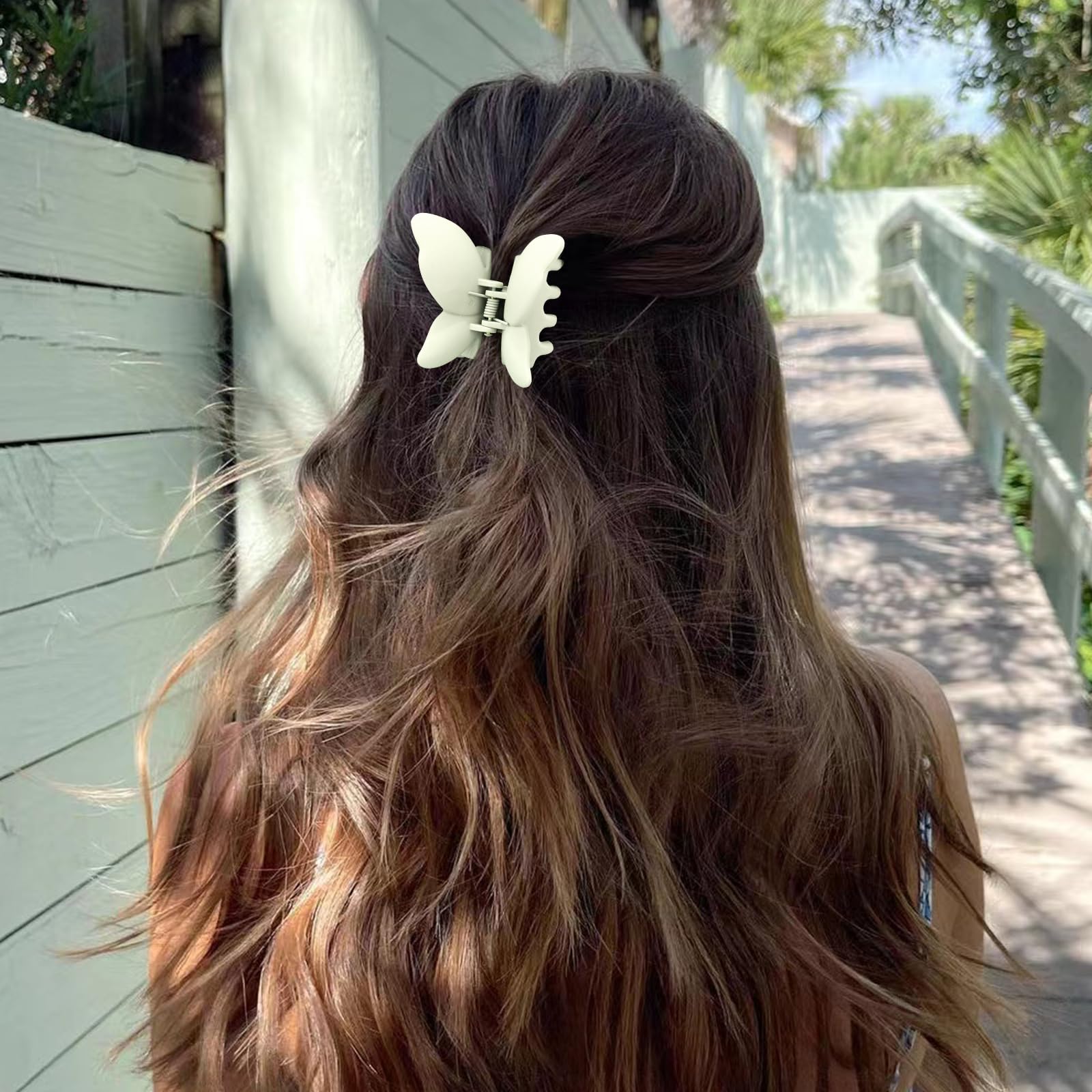 Butterfly Hair Clips Butterfly Claw Clips 2.7'' Hair Clips For Women Hair Clips For Thick Thin Hair Matte Hair Clips Medium Hair