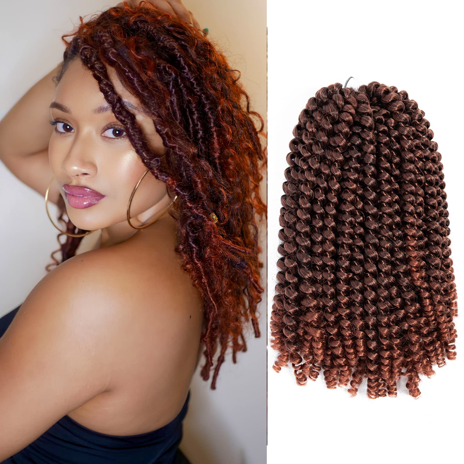 Spring Twist Hair 12 Inch 6 Packs Spring Twist Braiding Hair For Passion Twist Butterfly Locs Crochet Twist Short Crochet Braids