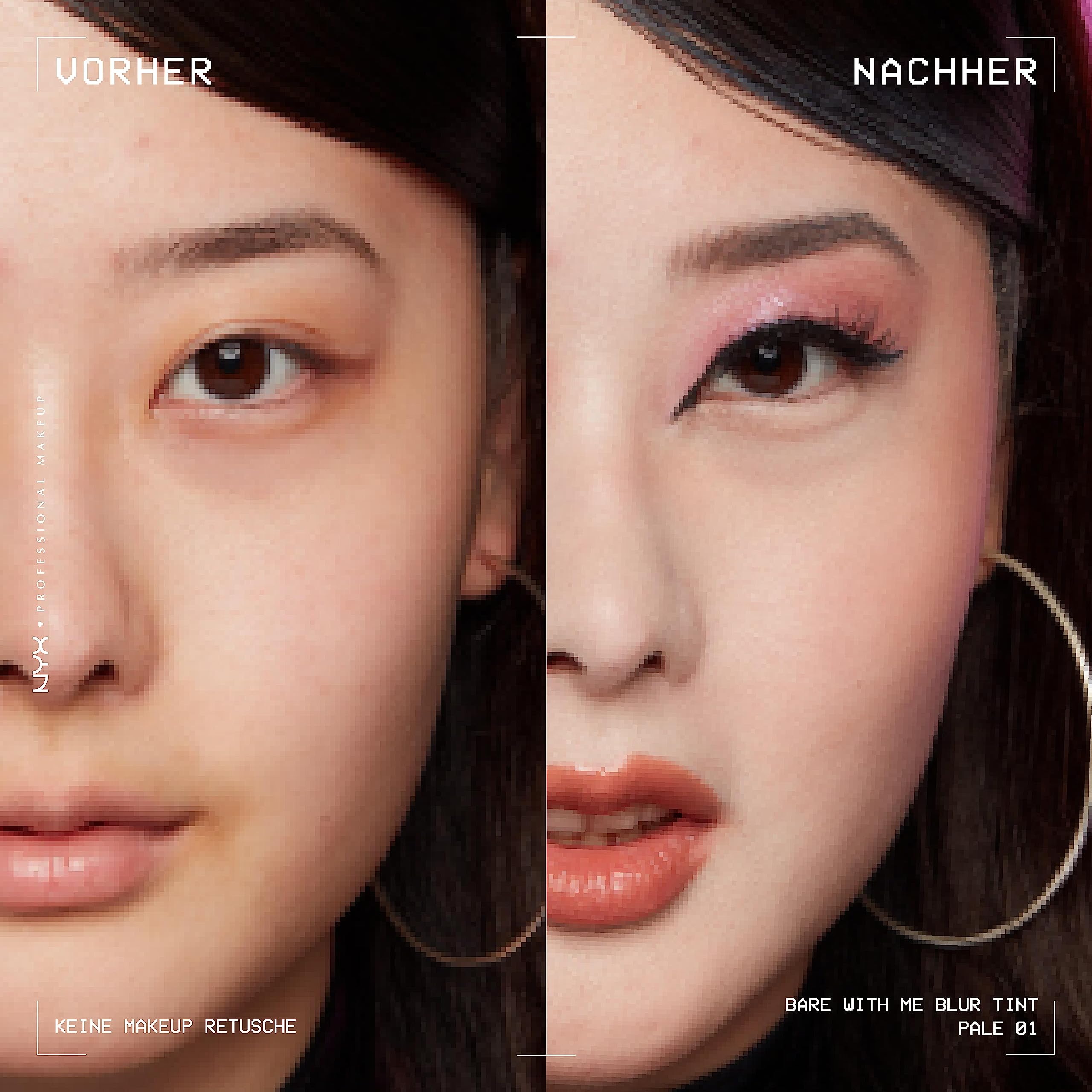 Nyx Professional Makeup Bare With Me Blur Skin Tint Foundation Make Up With Matcha, Glycerin & Niacinamide - Deep Bronze