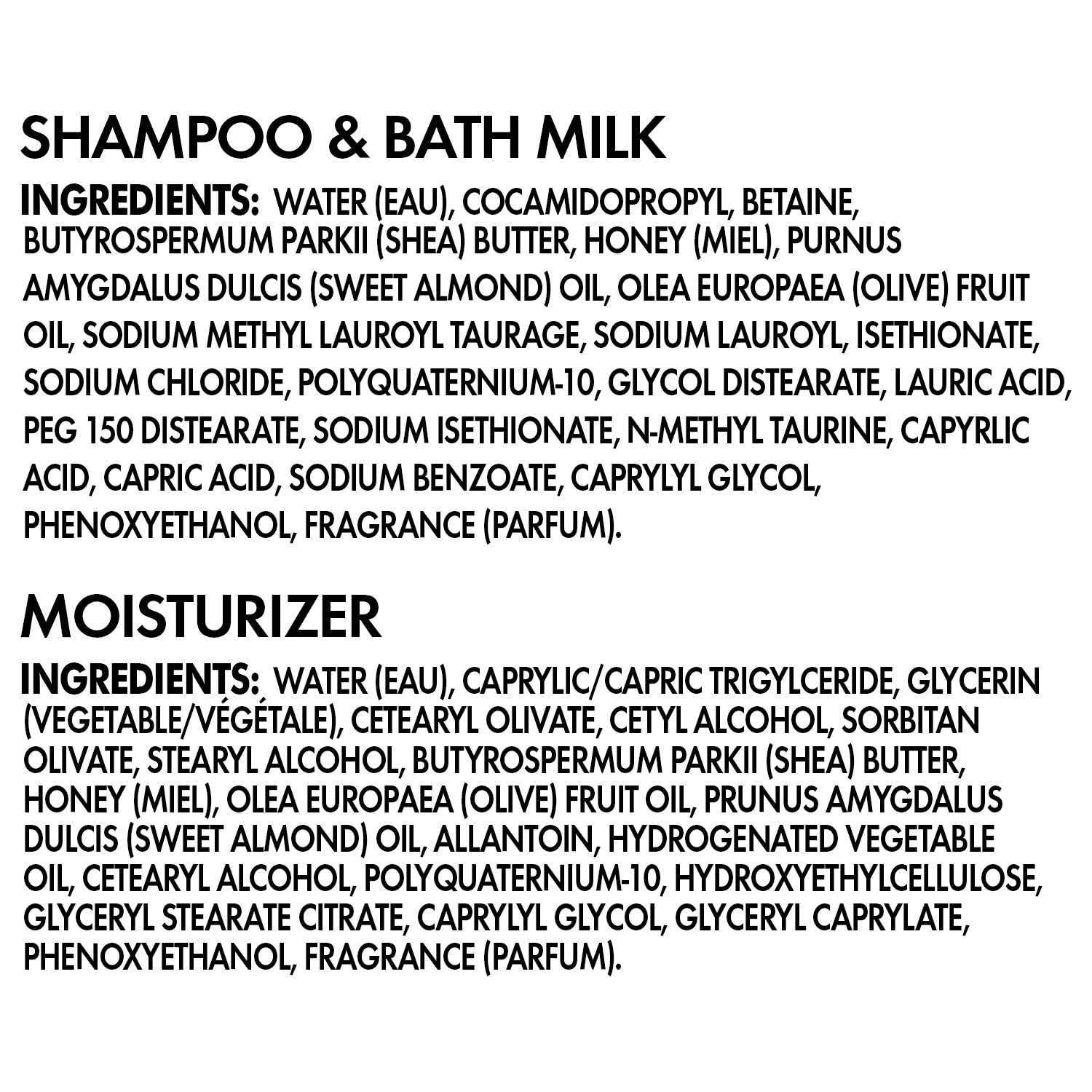 Shea Moisture Baby Care Set - Relaxing Nighttime Shampoo & Bath Milk + Nighttime Body Cream for Delicate Skin, Manuka Honey & La