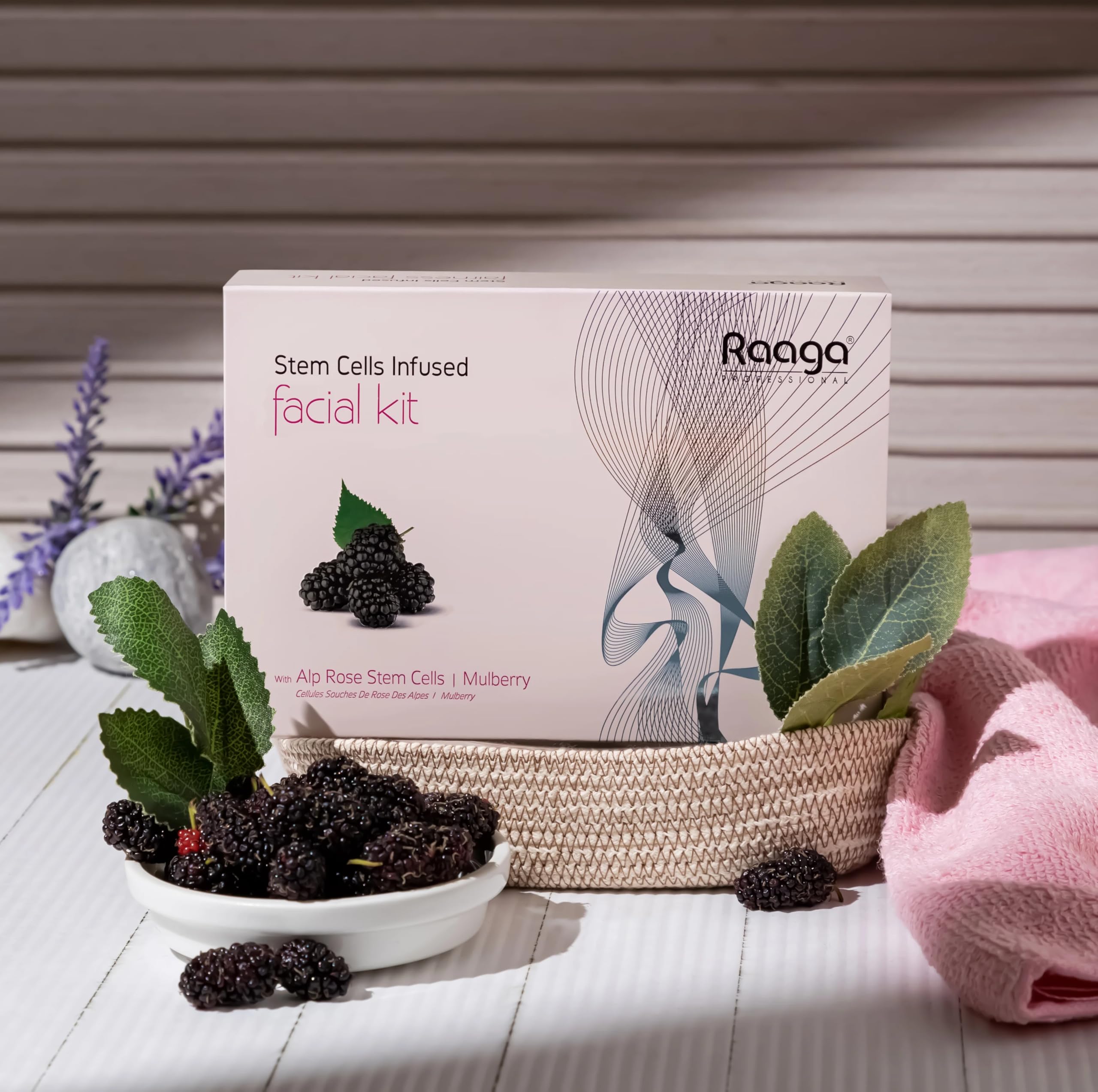 Raaga Professional Stemcell Fairness Facial Kit Infused With Alp Rose, Stem Cells, And Mulberry With Strawberry Extract | Skin C