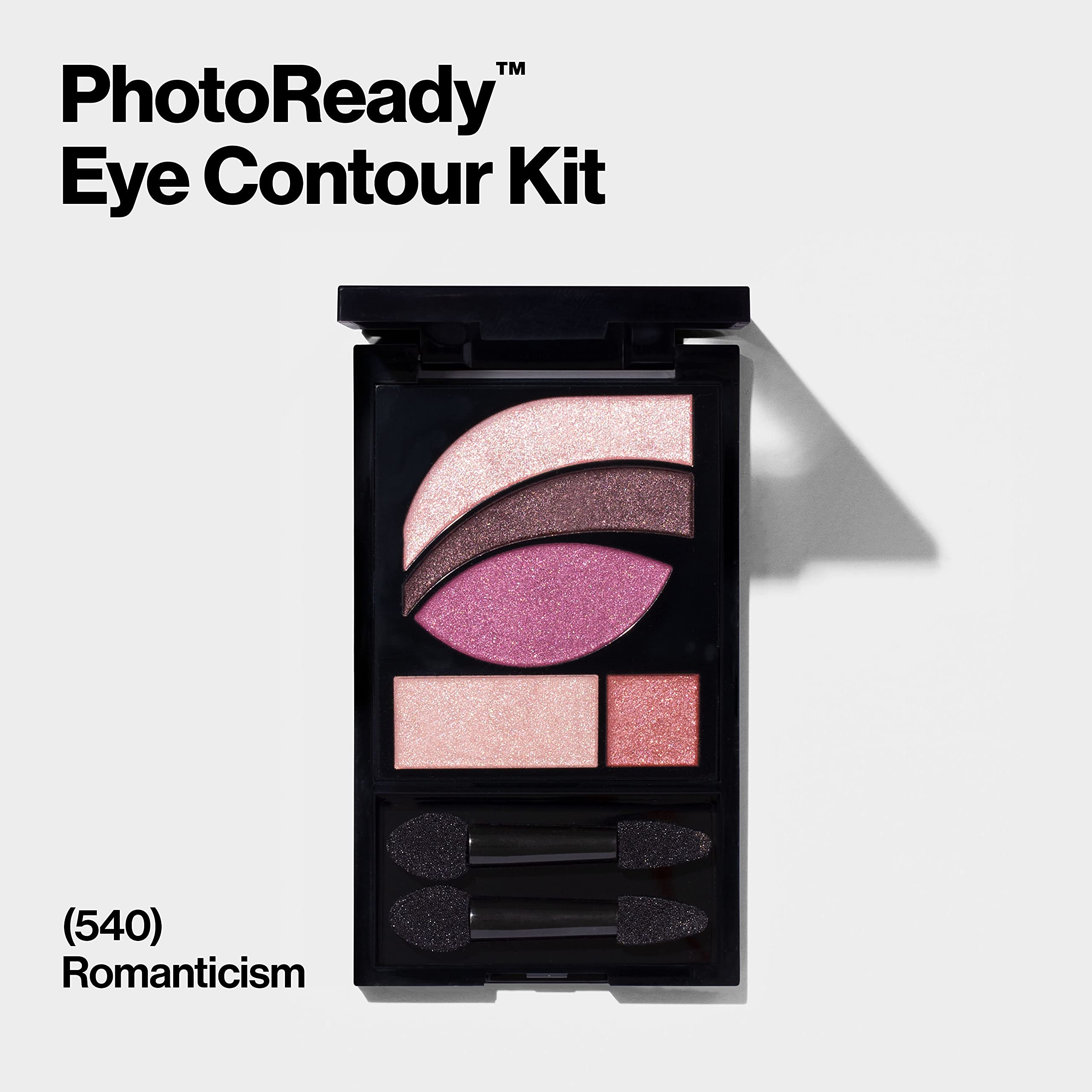 Revlon Photoready Eye Contour Kit, Eyeshadow Palette With 5 Wet/Dry Shades & Double-Ended Brush Applicator, Romaticism (540), 0.